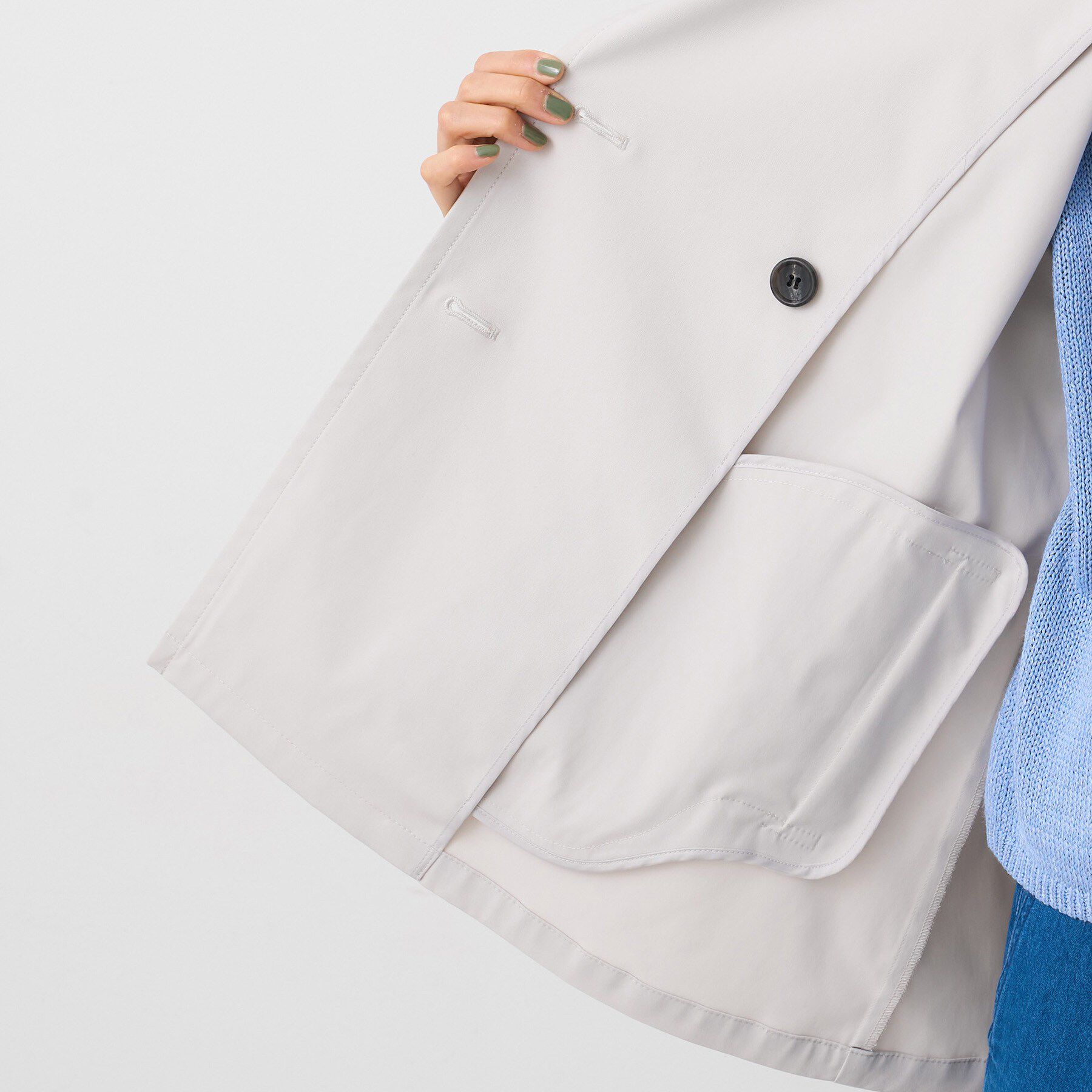 UNTITLED「【はっ水/洗える/セレモニーにも】タスランショートトレンチコート」|トレンチコート|