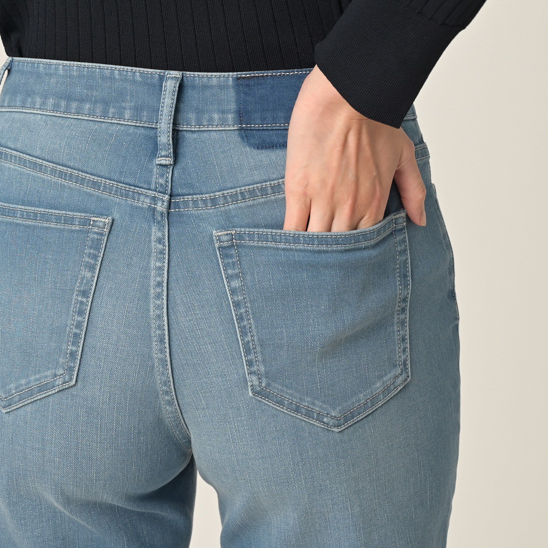 UNTITLED「【新作デニム/快適に美シルエット見せ】MAKE&times;DENIMスリムストレート」|デニム|