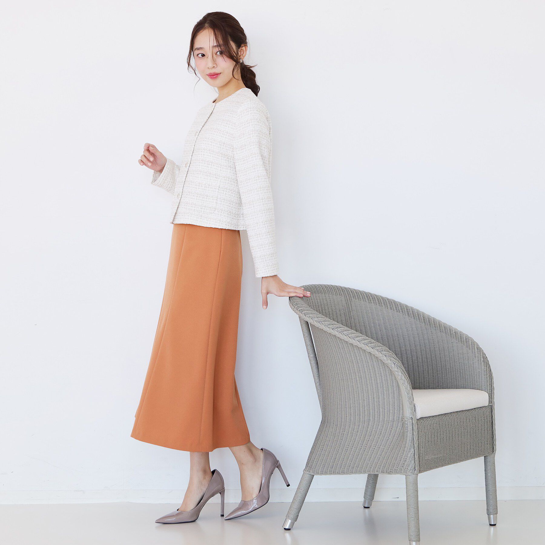 COUP DE CHANCE「【手洗い可／日本製／ウエスト後ろゴム仕様】マーメイドシルエットのスカート」|スカート|