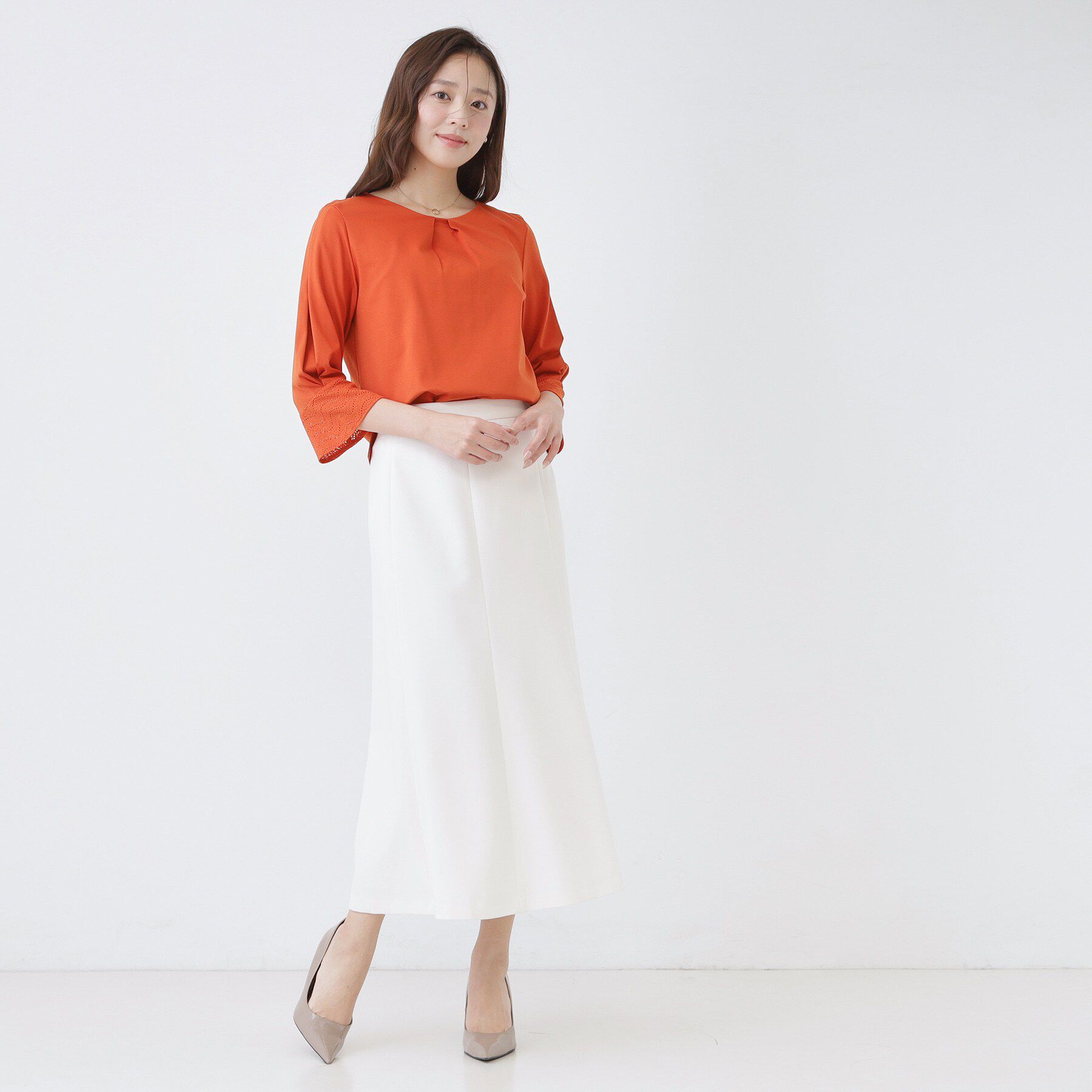 COUP DE CHANCE「【手洗い可／日本製】レースドッキングのカットソー」|Tシャツ・カットソー|