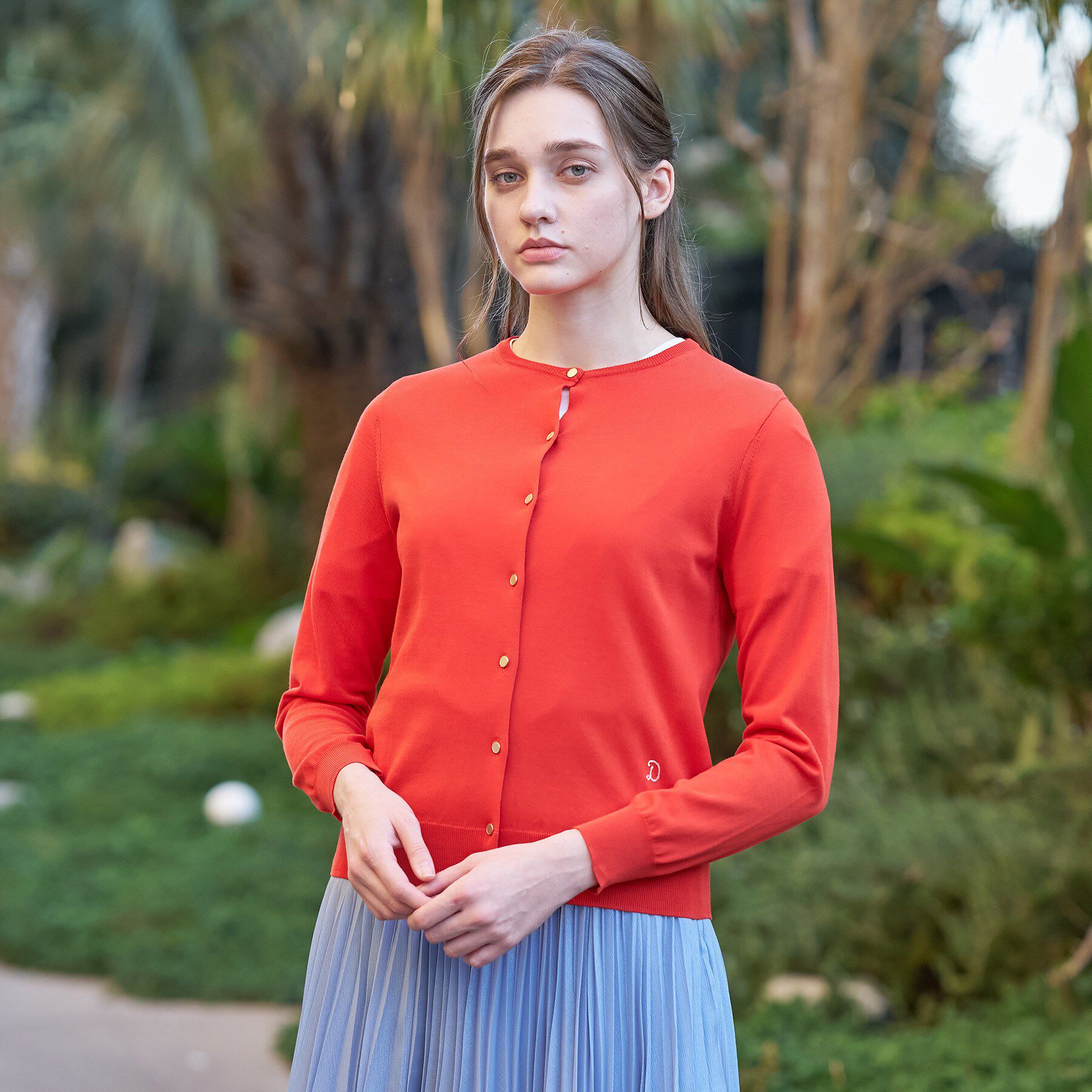 DRESSTERIOR「コットンシルククルーネックカーディガン」|カーディガン|