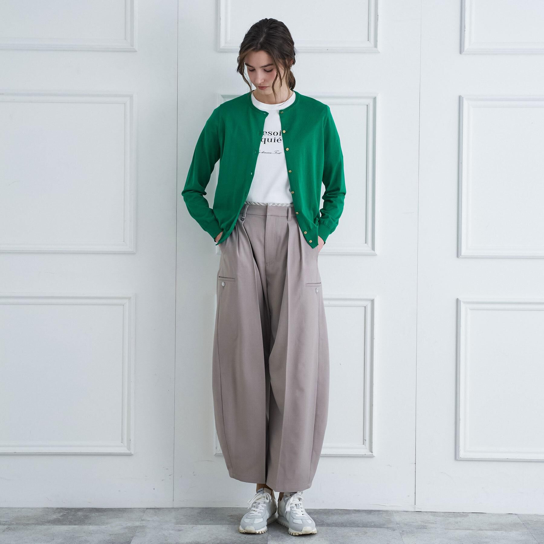 DRESSTERIOR「コットンシルククルーネックカーディガン」|カーディガン|