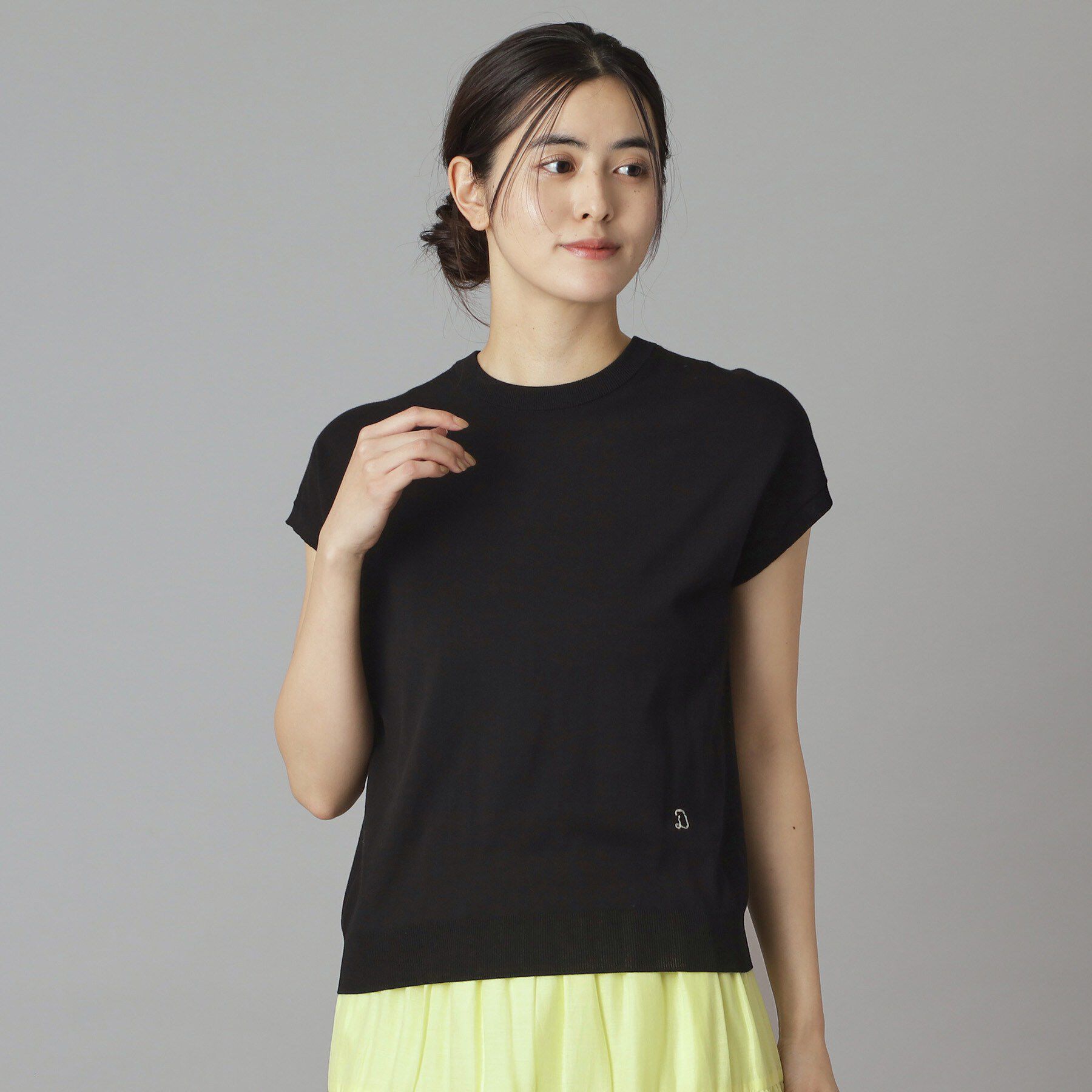 DRESSTERIOR「コットンシルクフレンチスリーブニット」|ニット・セーター|