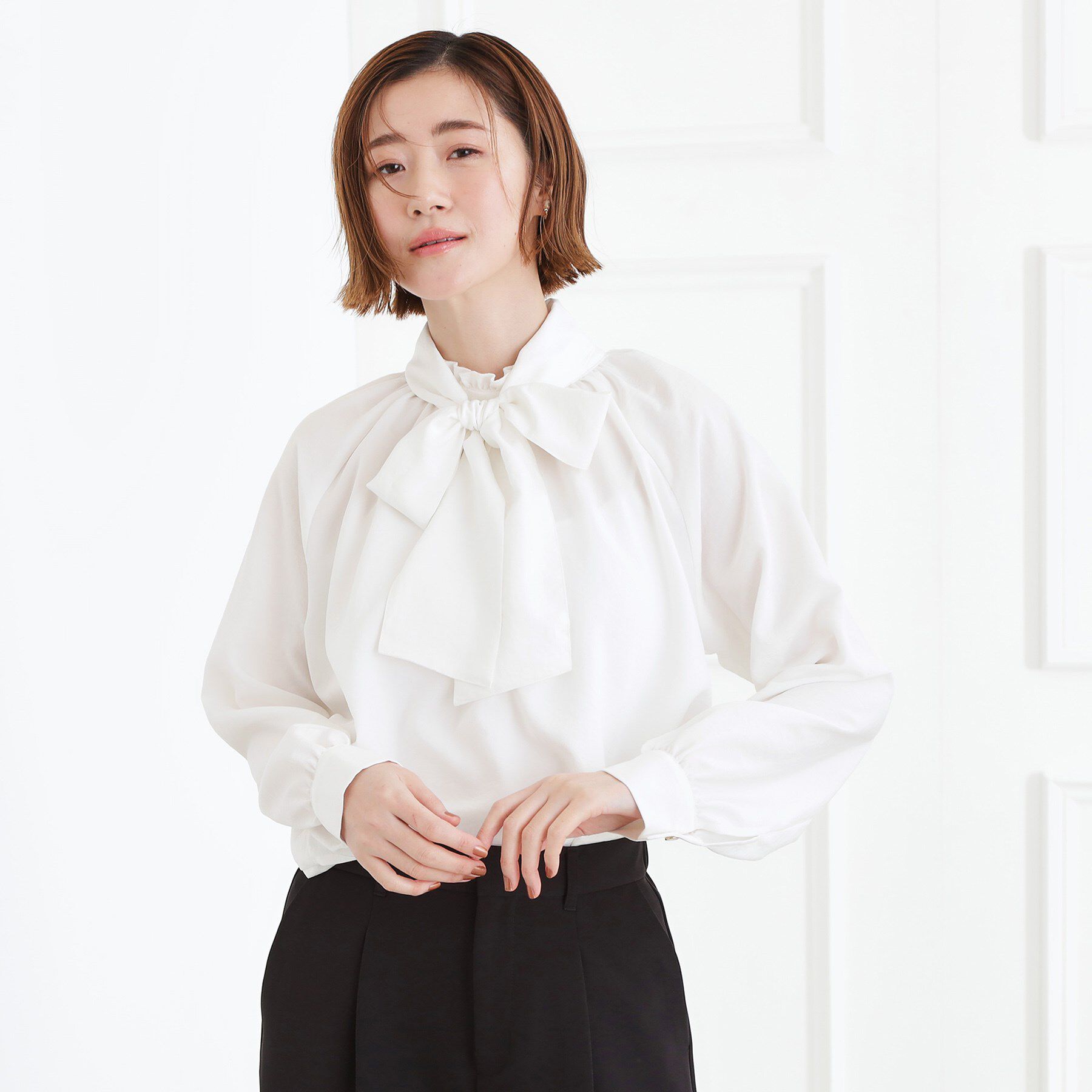 grove「【マルチWAY】アソートボウタイブラウス【手洗いOK】」|シャツ・ブラウス|オフホワイト(003