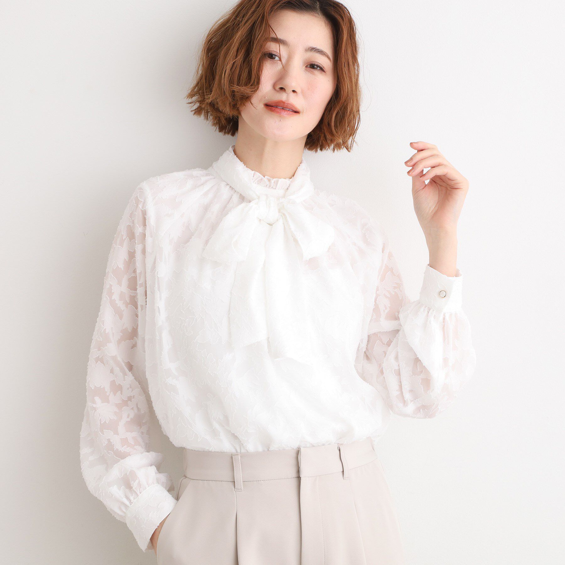 grove「【マルチWAY】アソートボウタイブラウス【手洗いOK】」|シャツ・ブラウス|