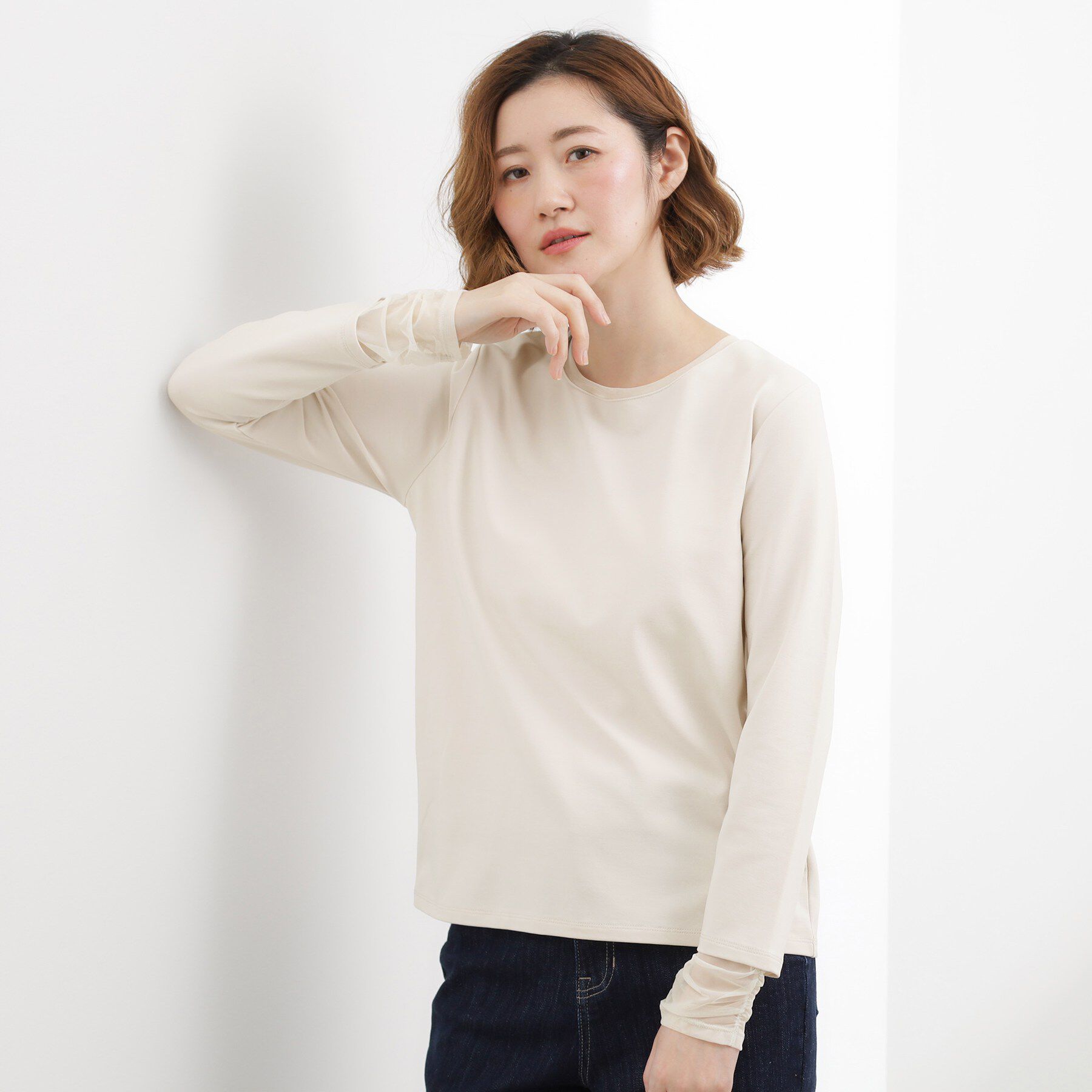 grove「シアーレイヤードスリーブロンT」|Tシャツ・カットソー|