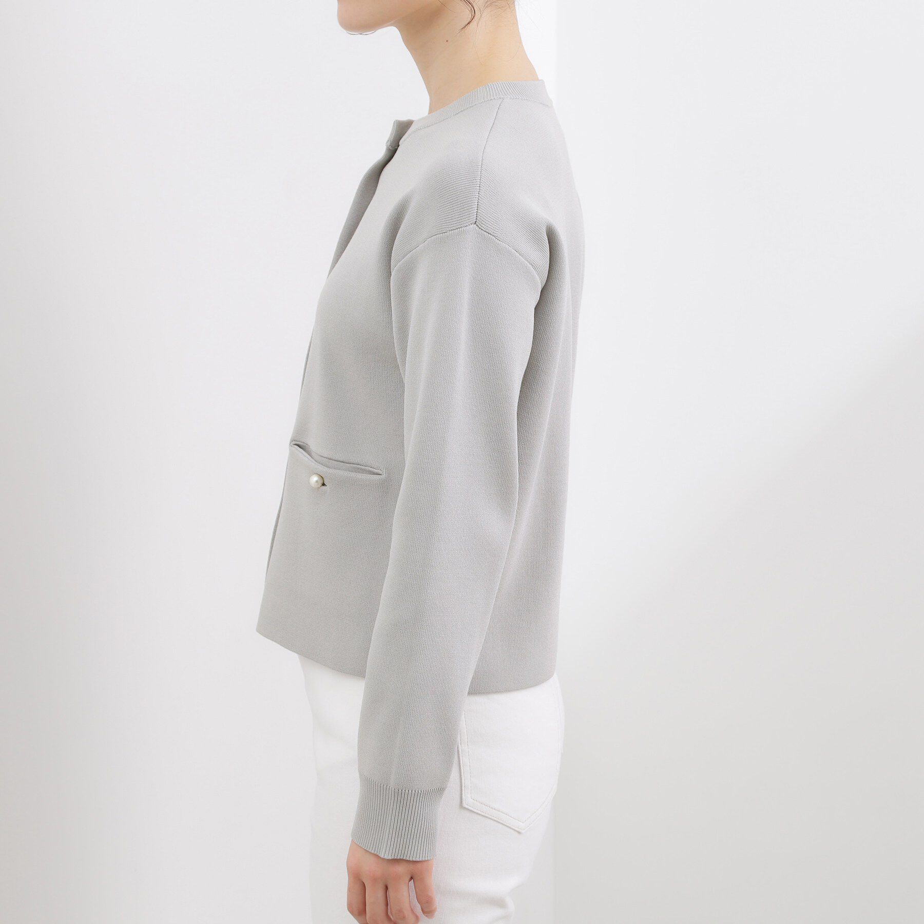 grove「【SETUP対応】パール調釦ニットカーディガン」|カーディガン|