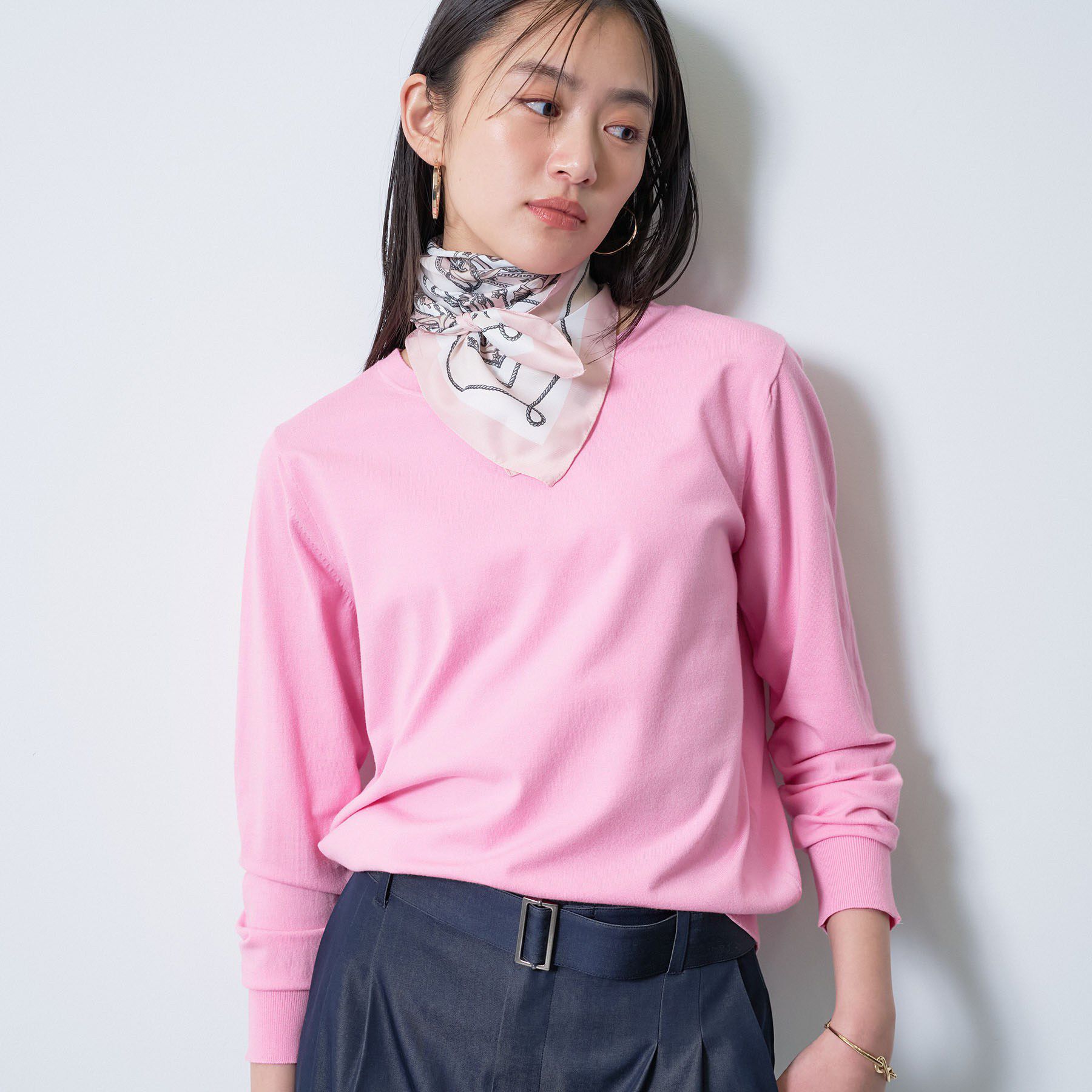 INDIVI「【洗える／アンサンブル可能】ドルマンスリーブニット」|ニット・セーター|ピンク(072)