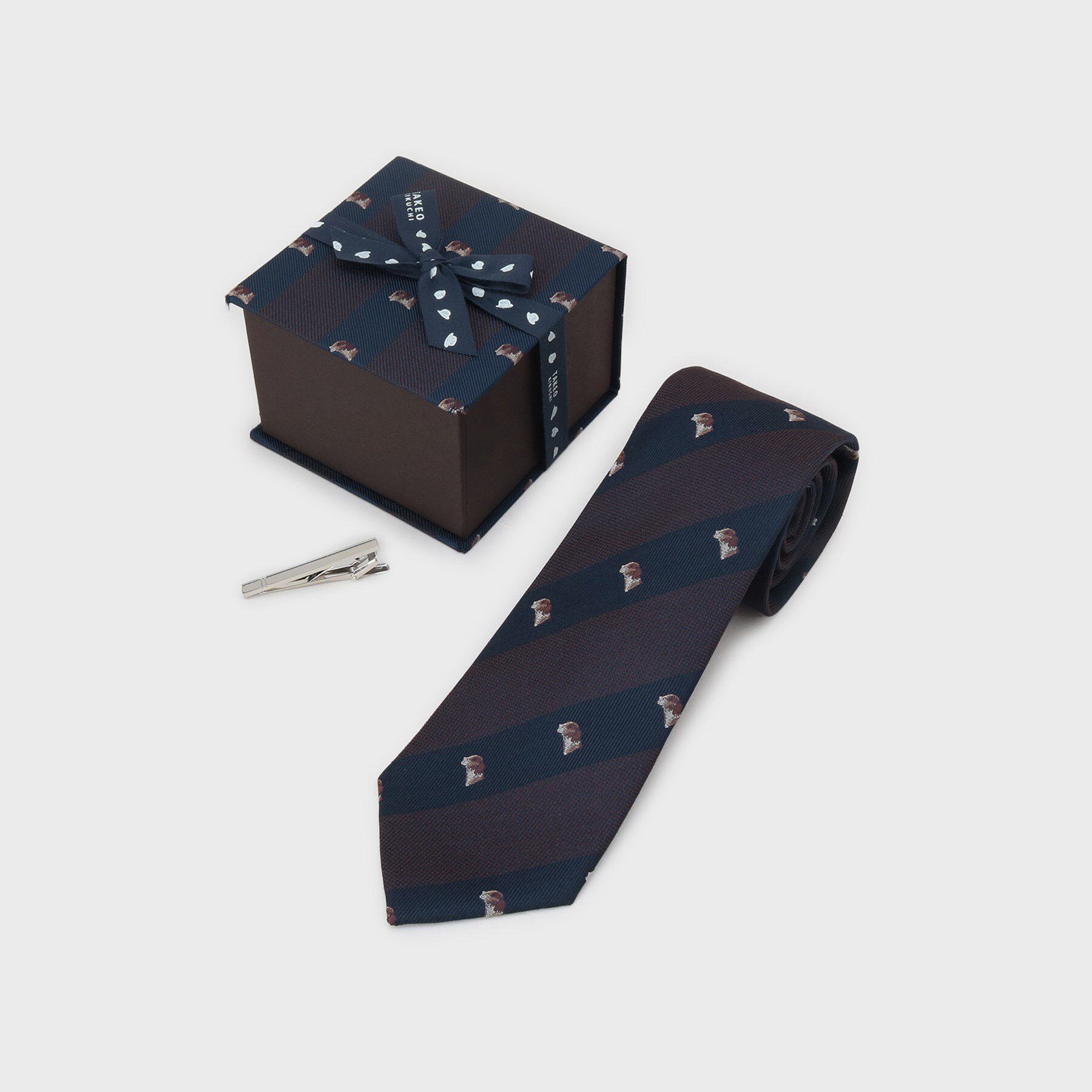 TAKEO KIKUCHI「クラシッククレスト ネクタイ＆ピンBOXセット」|ネクタイ・蝶ネクタイ|ネイビー(394)