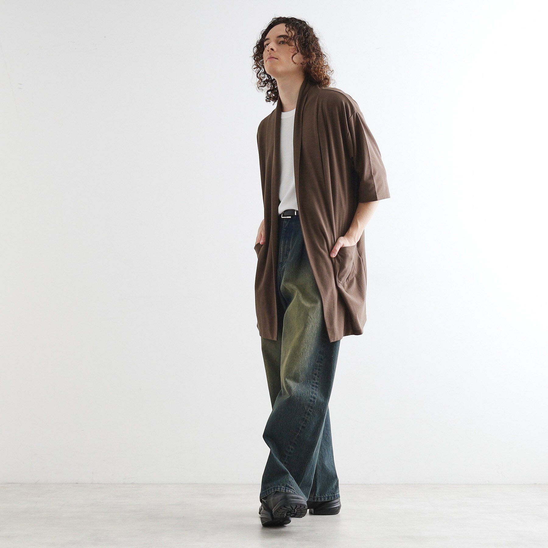 tk.TAKEO KIKUCHI「ショールロングコーディガン」|カーディガン|