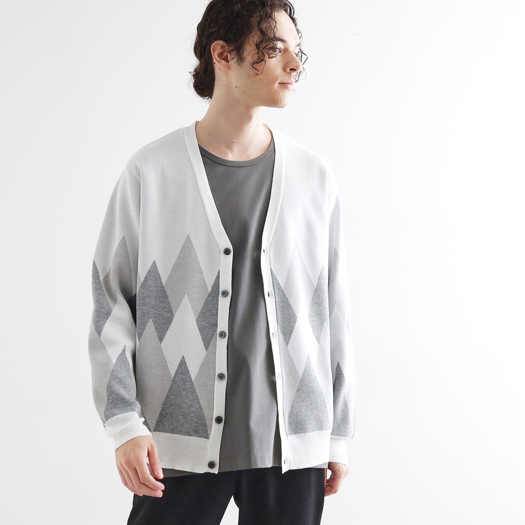 tk.TAKEO KIKUCHI「アーガイルカーディガン」|カーディガン|