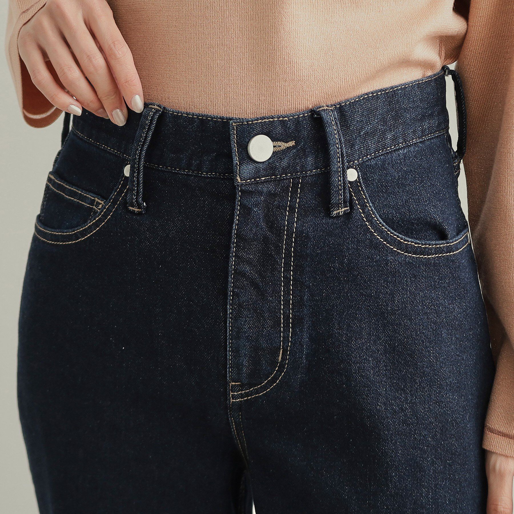 OPAQUE.CLIP「《SS-LLsize》ストレッチバギーデニム【洗濯機洗い可】」|デニム|