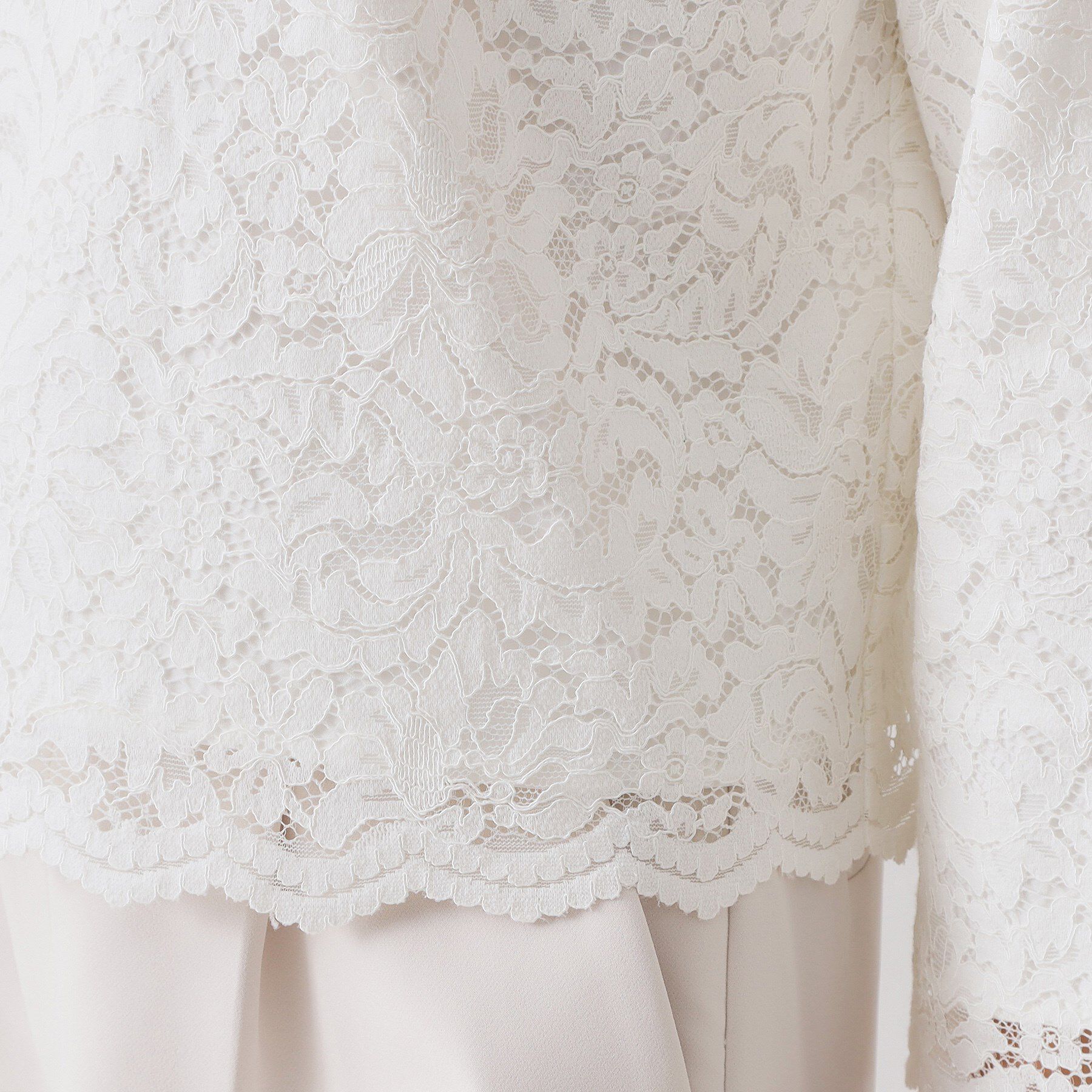 OPAQUE.CLIP「≪通勤・セレモニー対応≫ レースブラウス【洗濯機OK】」|シャツ・ブラウス|