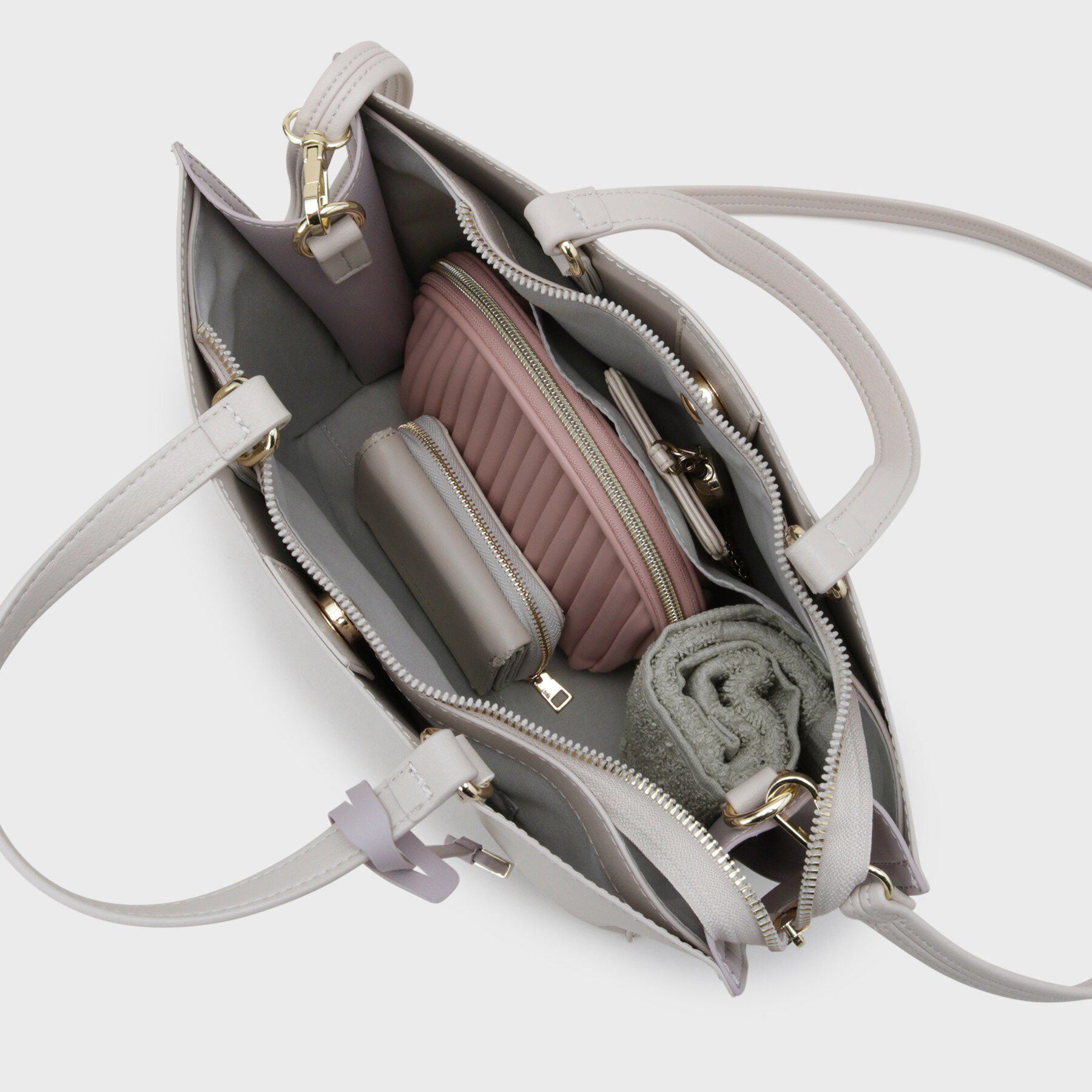 OPAQUE.CLIP「名品バイカラーミドルトート」|トートバッグ|