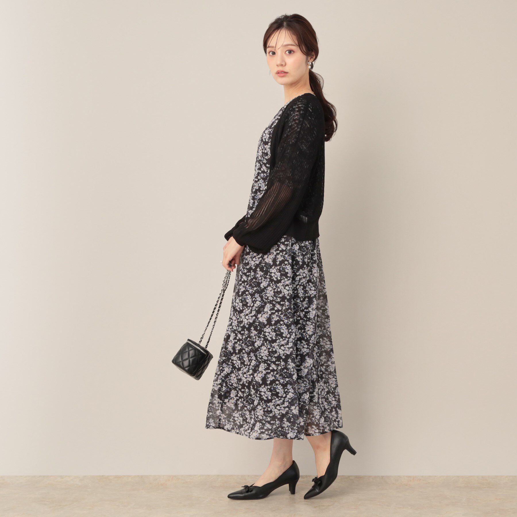 Couture broach「ラメリブVネックカーディガン」|カーディガン|