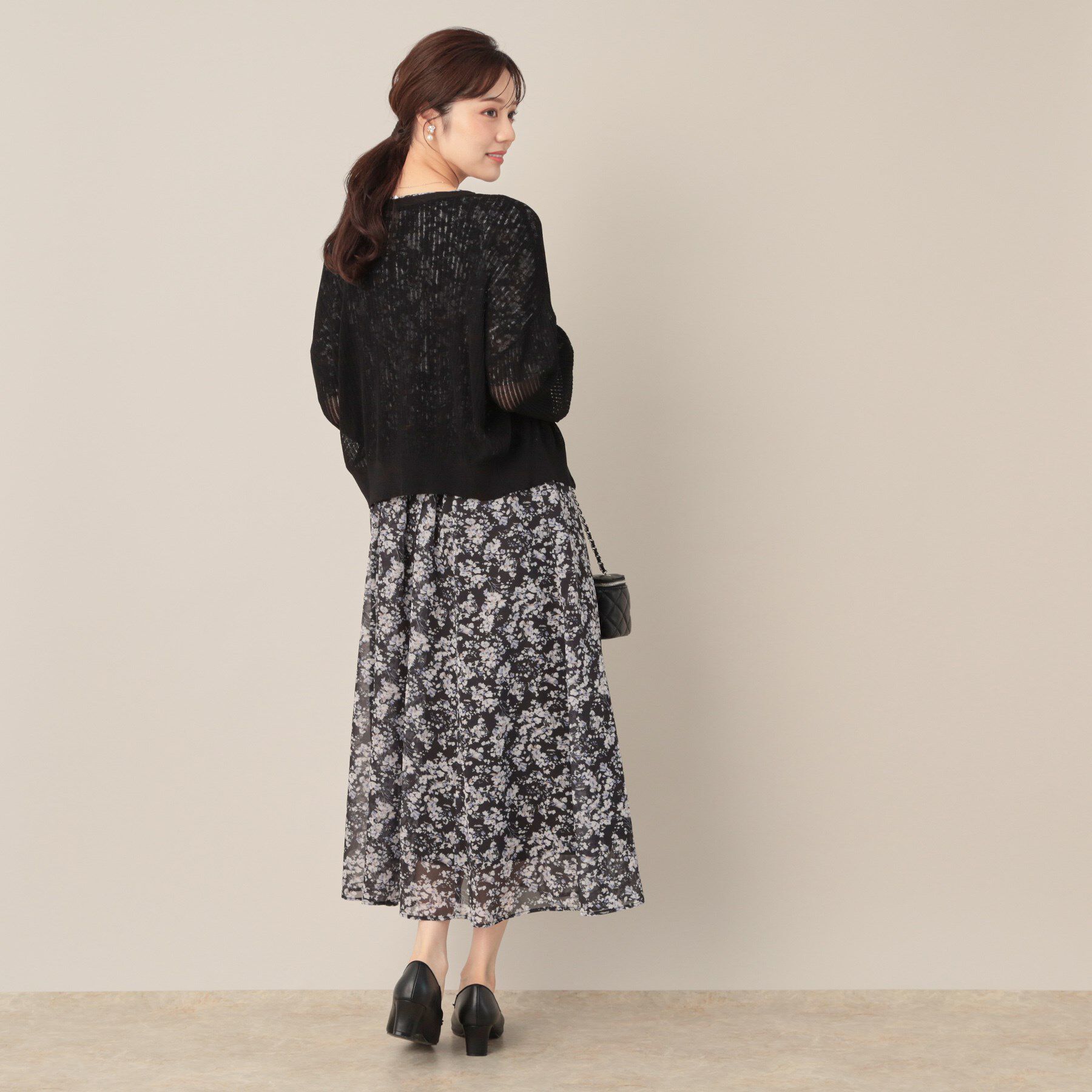 Couture broach「ラメリブVネックカーディガン」|カーディガン|