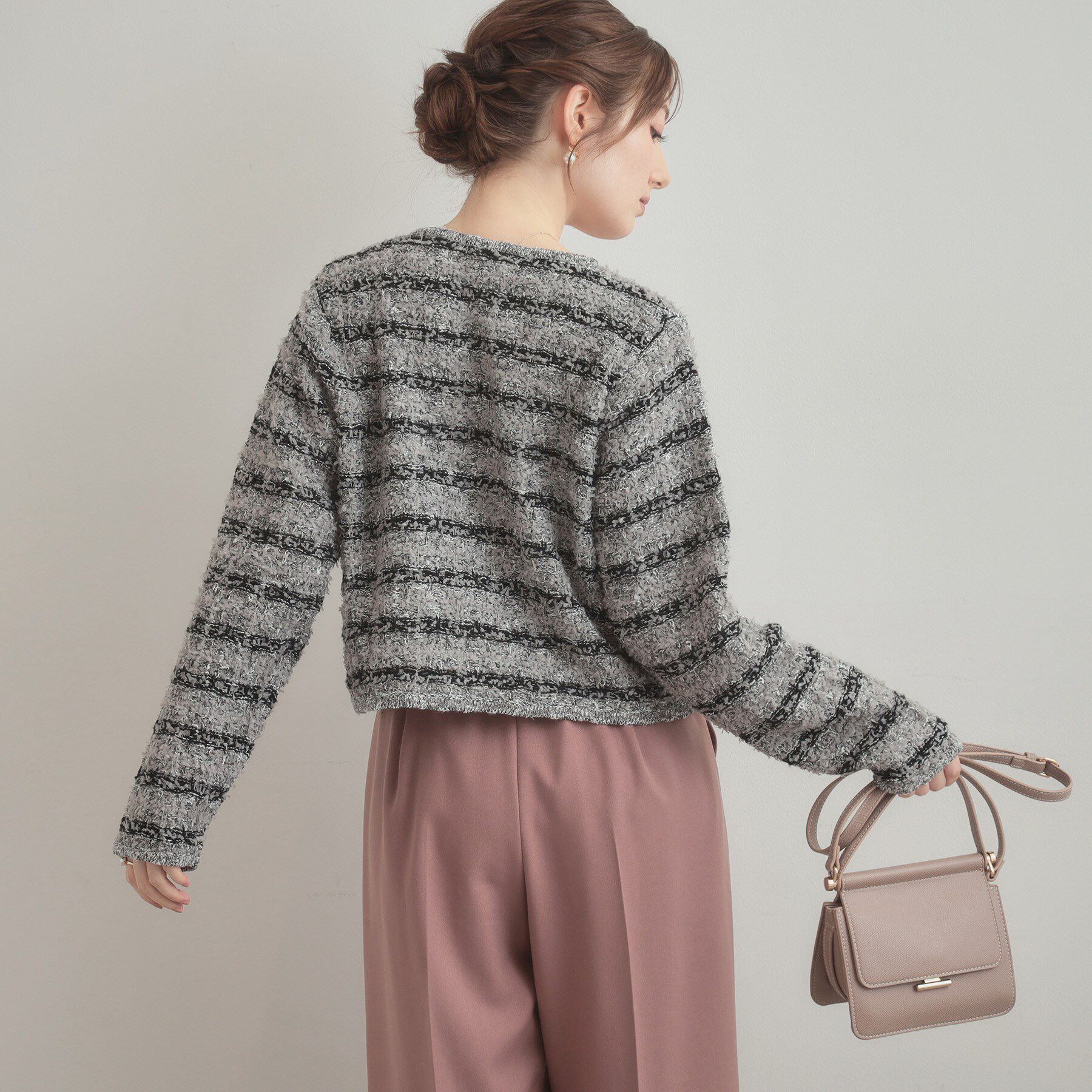 Couture broach「ツイード編みカーディガン」|カーディガン|