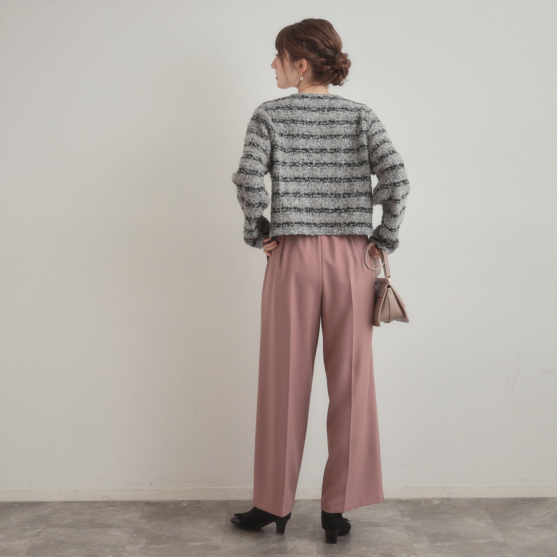 Couture broach「ツイード編みカーディガン」|カーディガン|