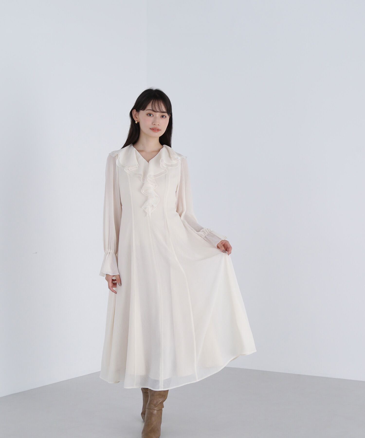  「ラッフルフリルワンピース」|ワンピース|