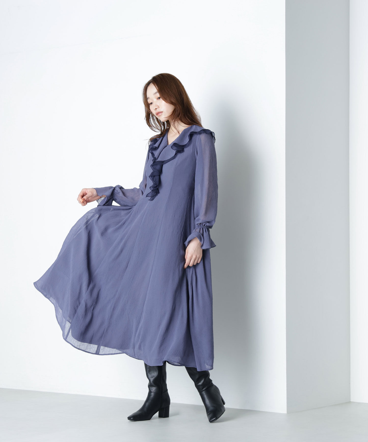  「ラッフルフリルワンピース」|ワンピース|