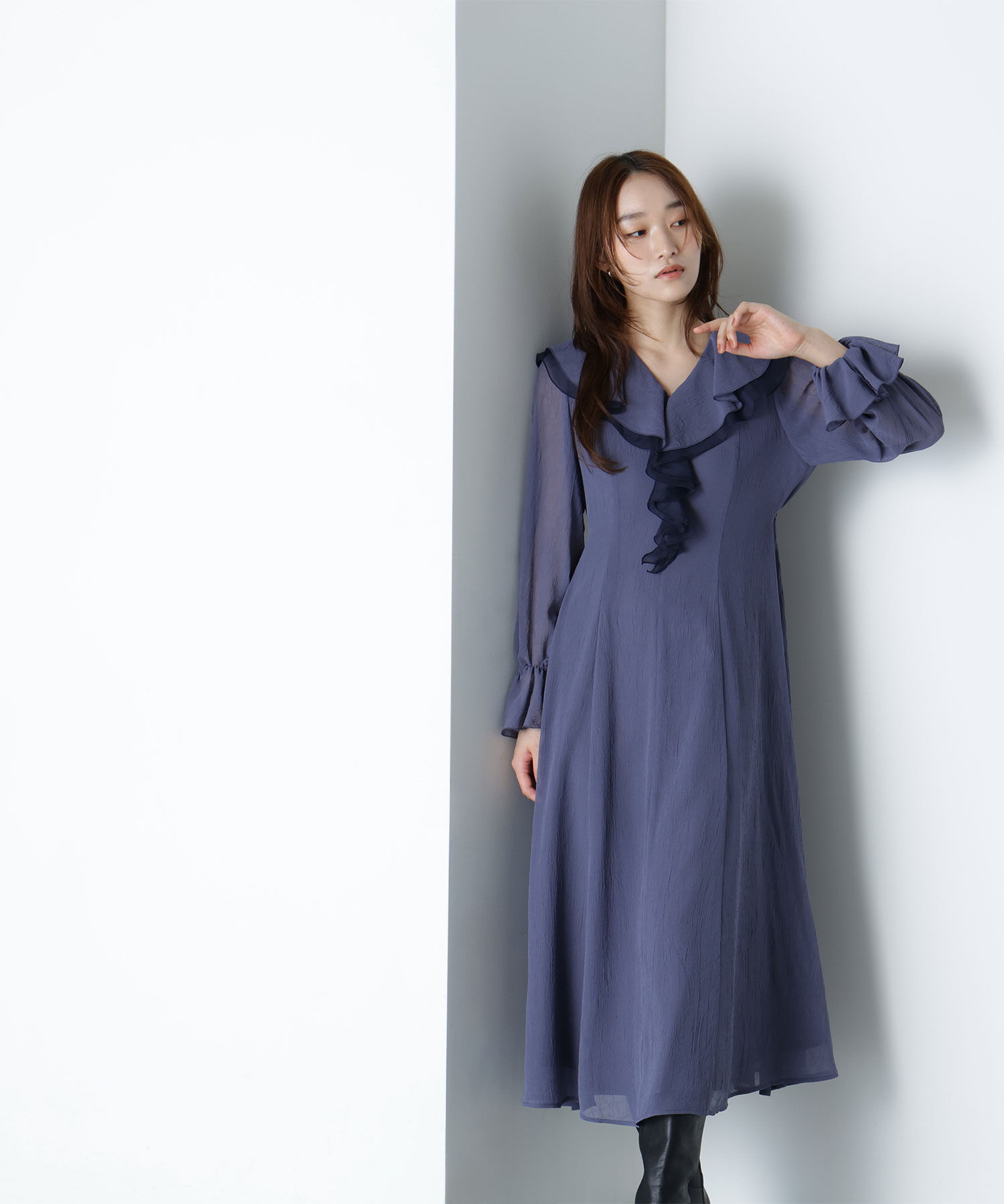  「ラッフルフリルワンピース」|ワンピース|