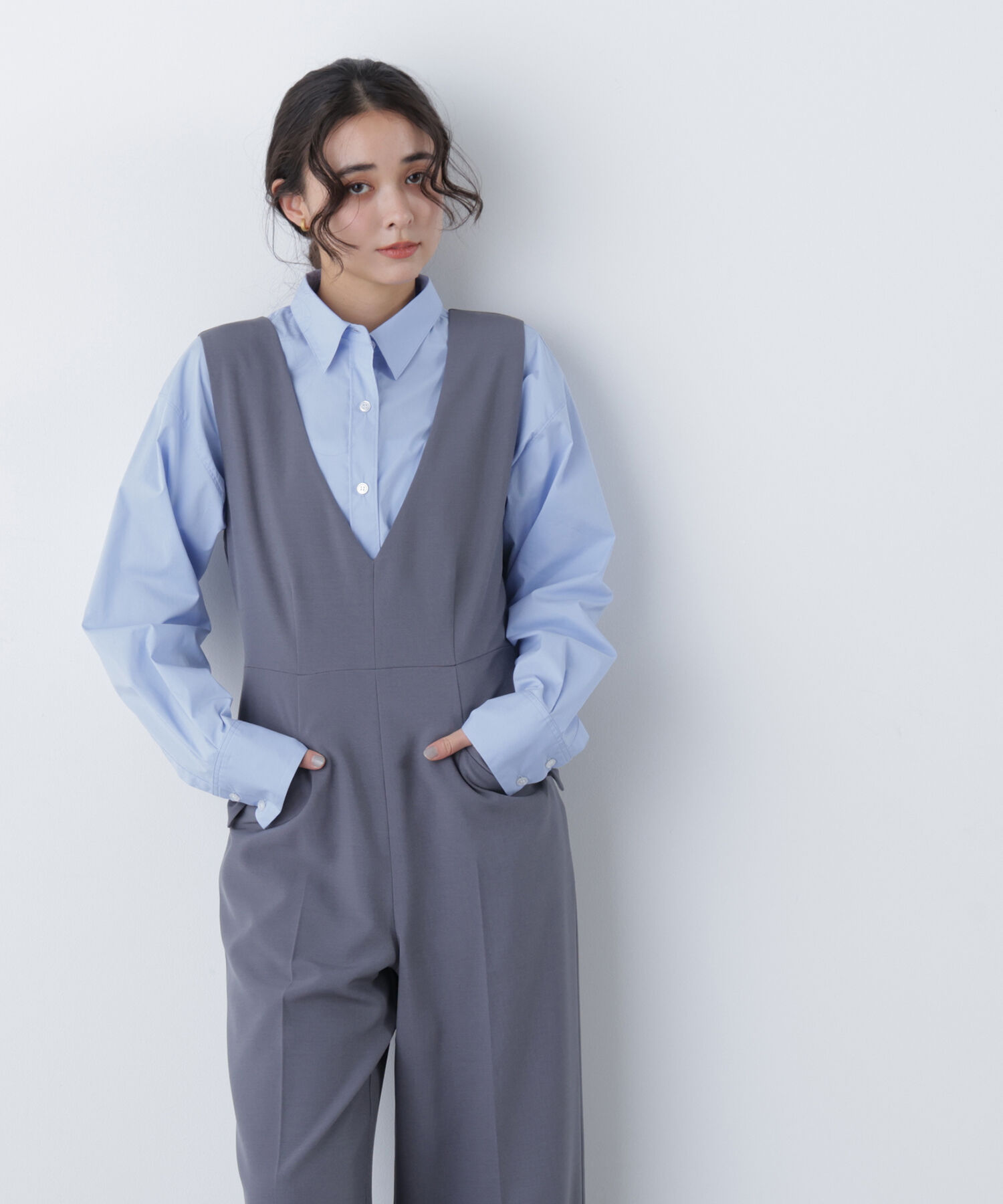  「〈N.〉Ｖネックオールインワン」|ワンピース|