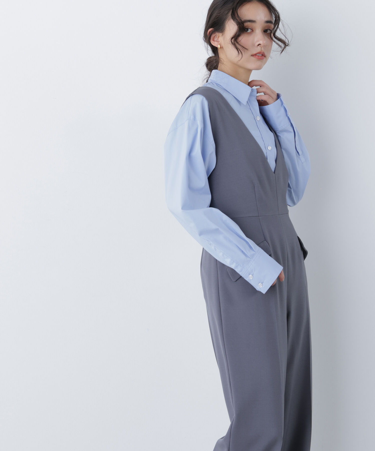  「〈N.〉Ｖネックオールインワン」|ワンピース|