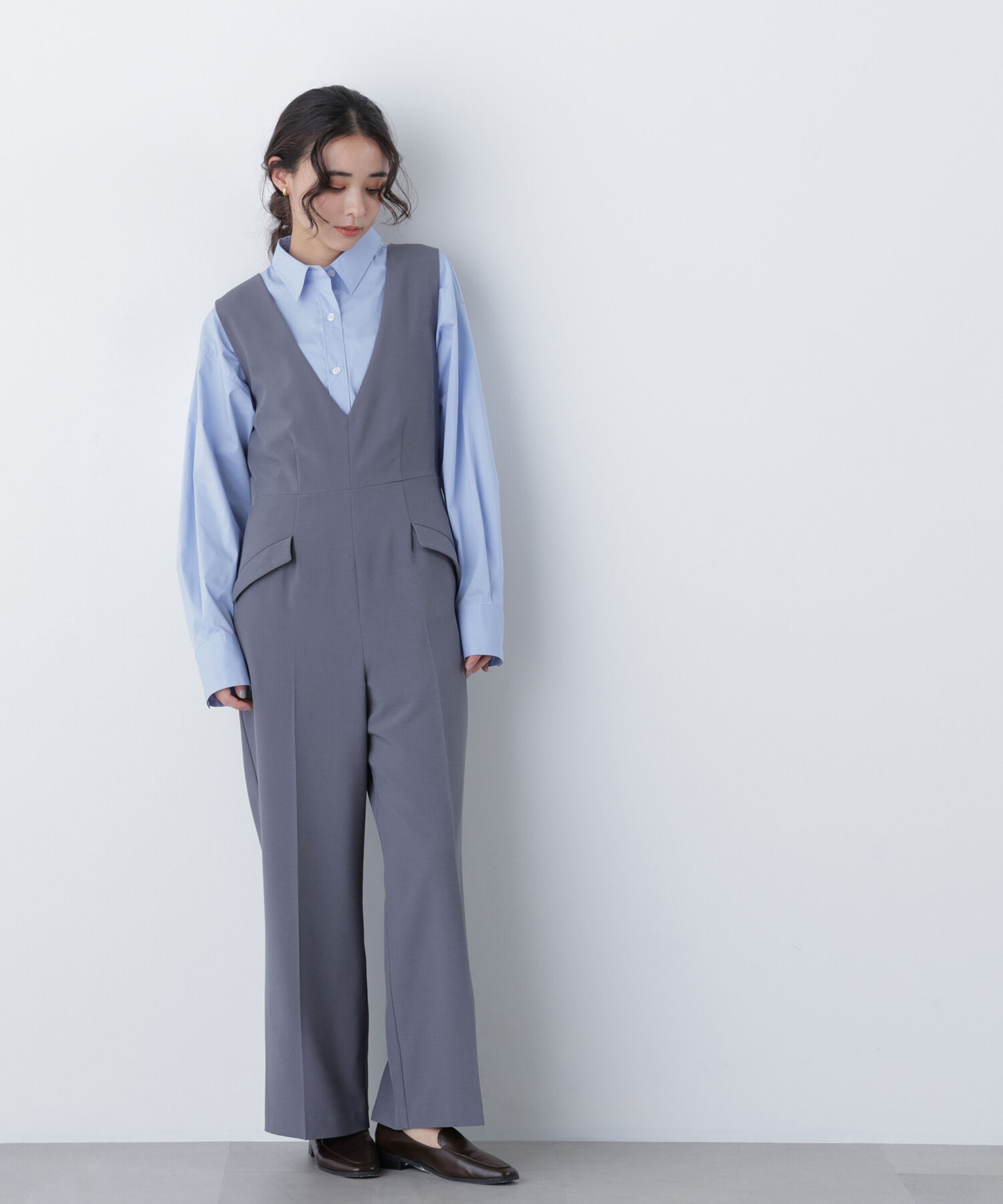  「〈N.〉Ｖネックオールインワン」|ワンピース|