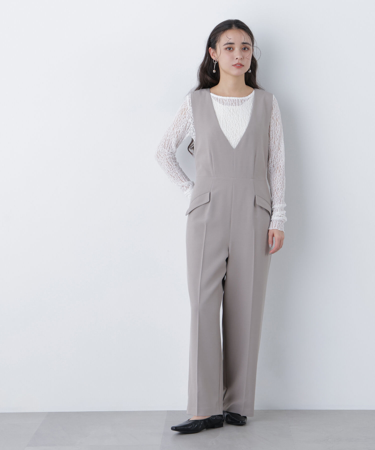  「〈N.〉Ｖネックオールインワン」|ワンピース|