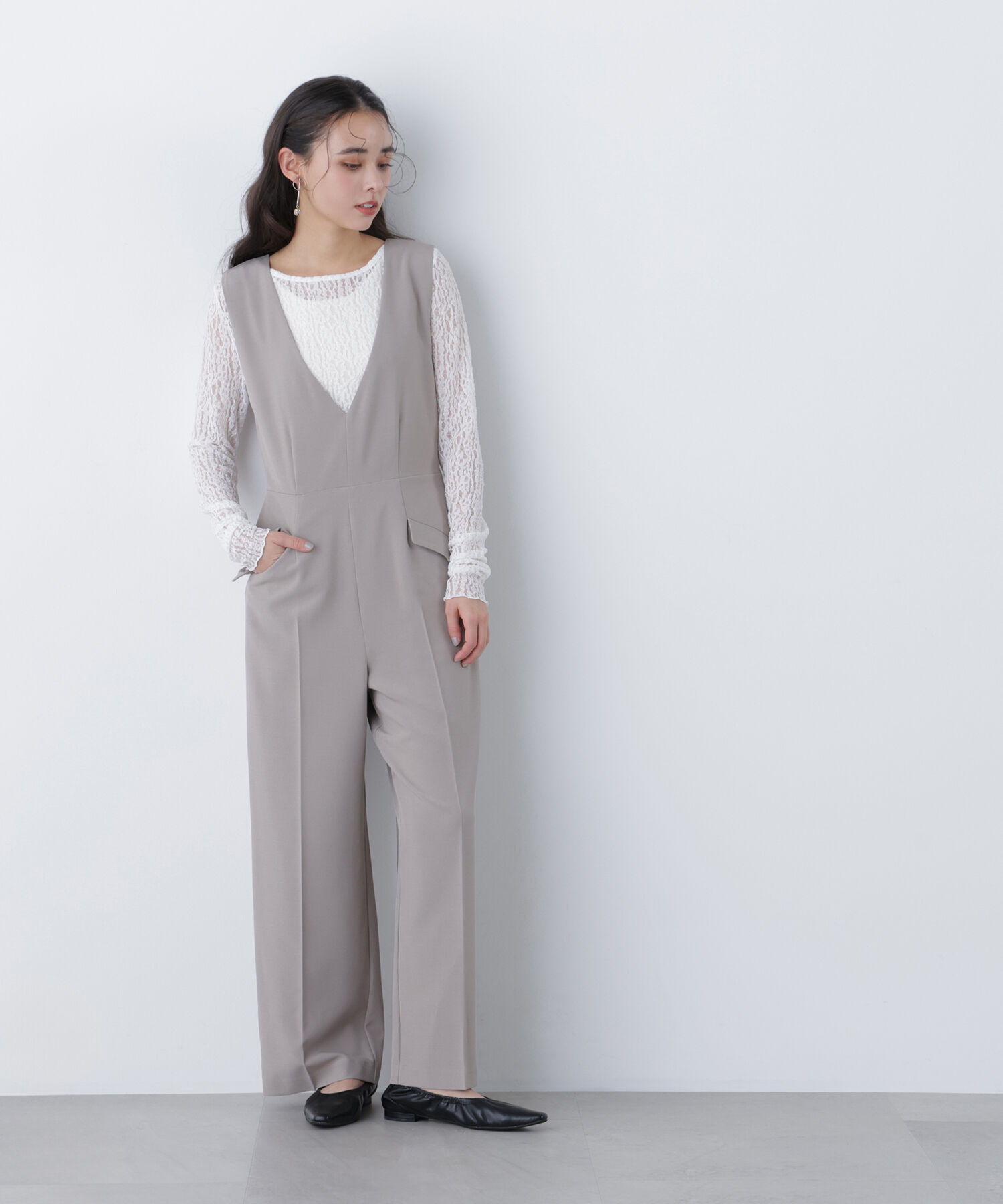  「〈N.〉Ｖネックオールインワン」|ワンピース|