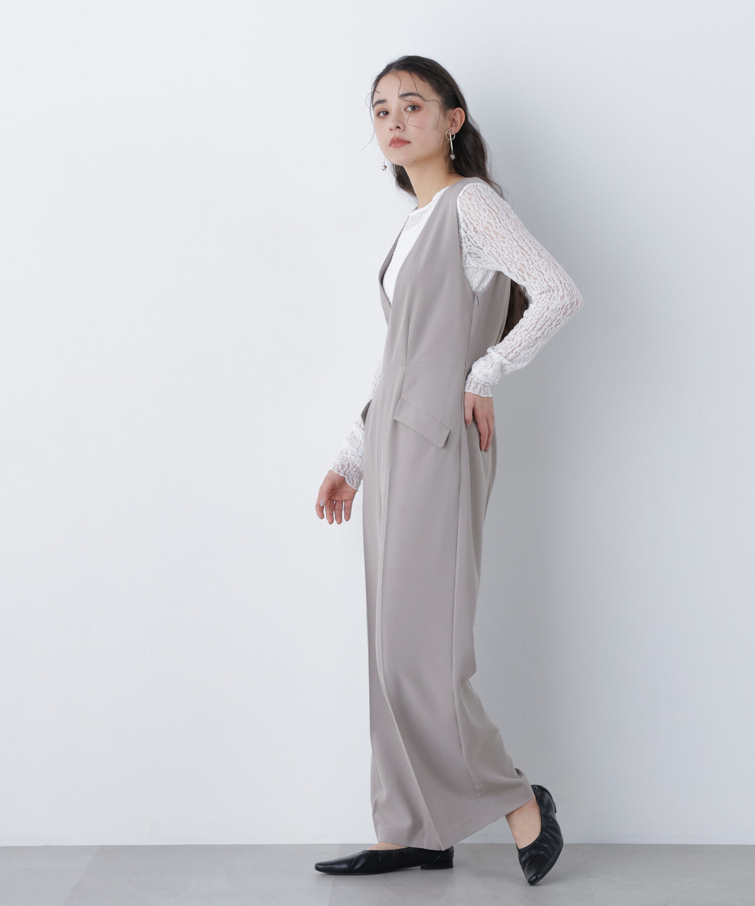  「〈N.〉Ｖネックオールインワン」|ワンピース|