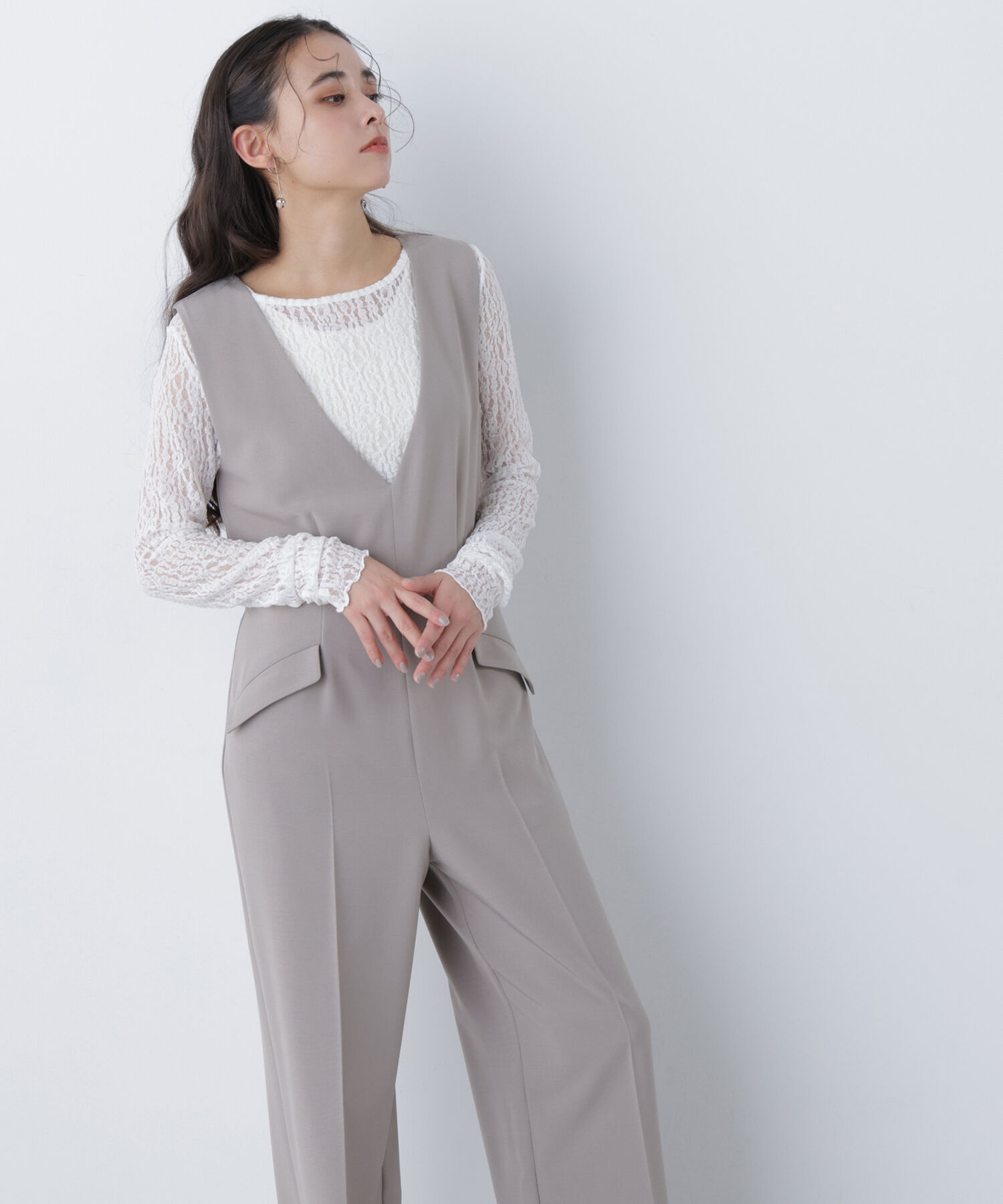  「〈N.〉Ｖネックオールインワン」|ワンピース|