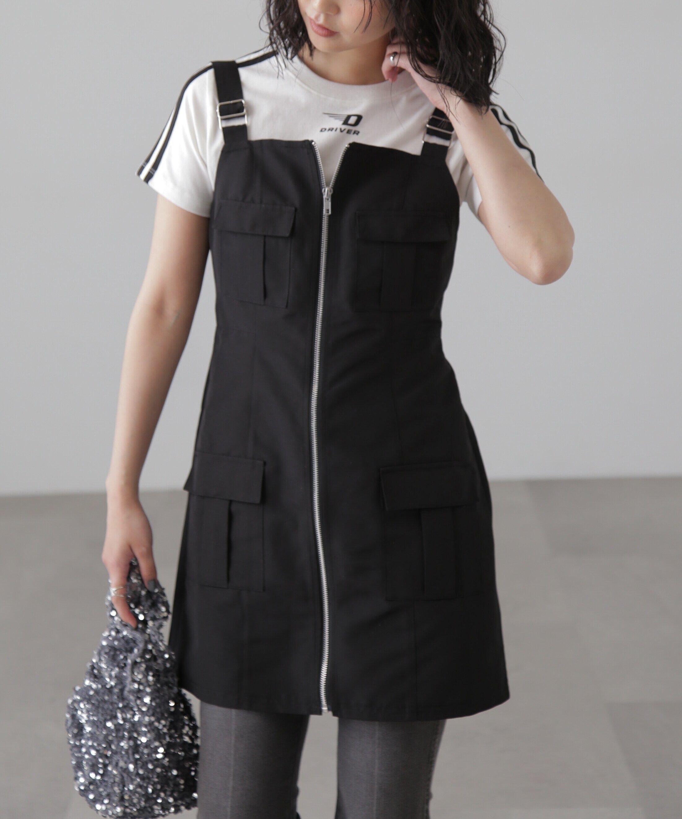  「カーゴミニジャンスカ」|ワンピース|ブラック