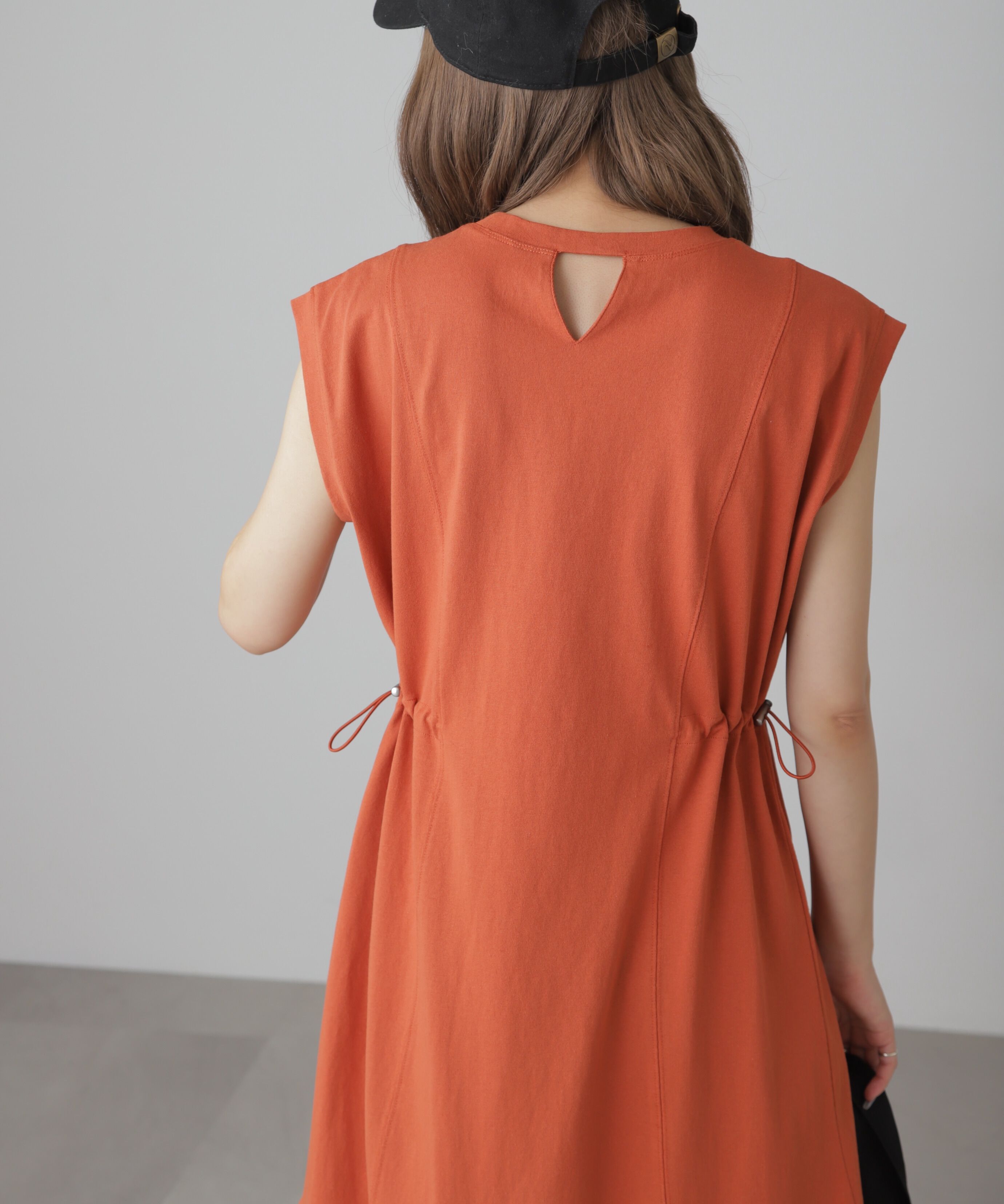  「布帛ドッキングフレンチスリーブカットワンピース」|ワンピース|