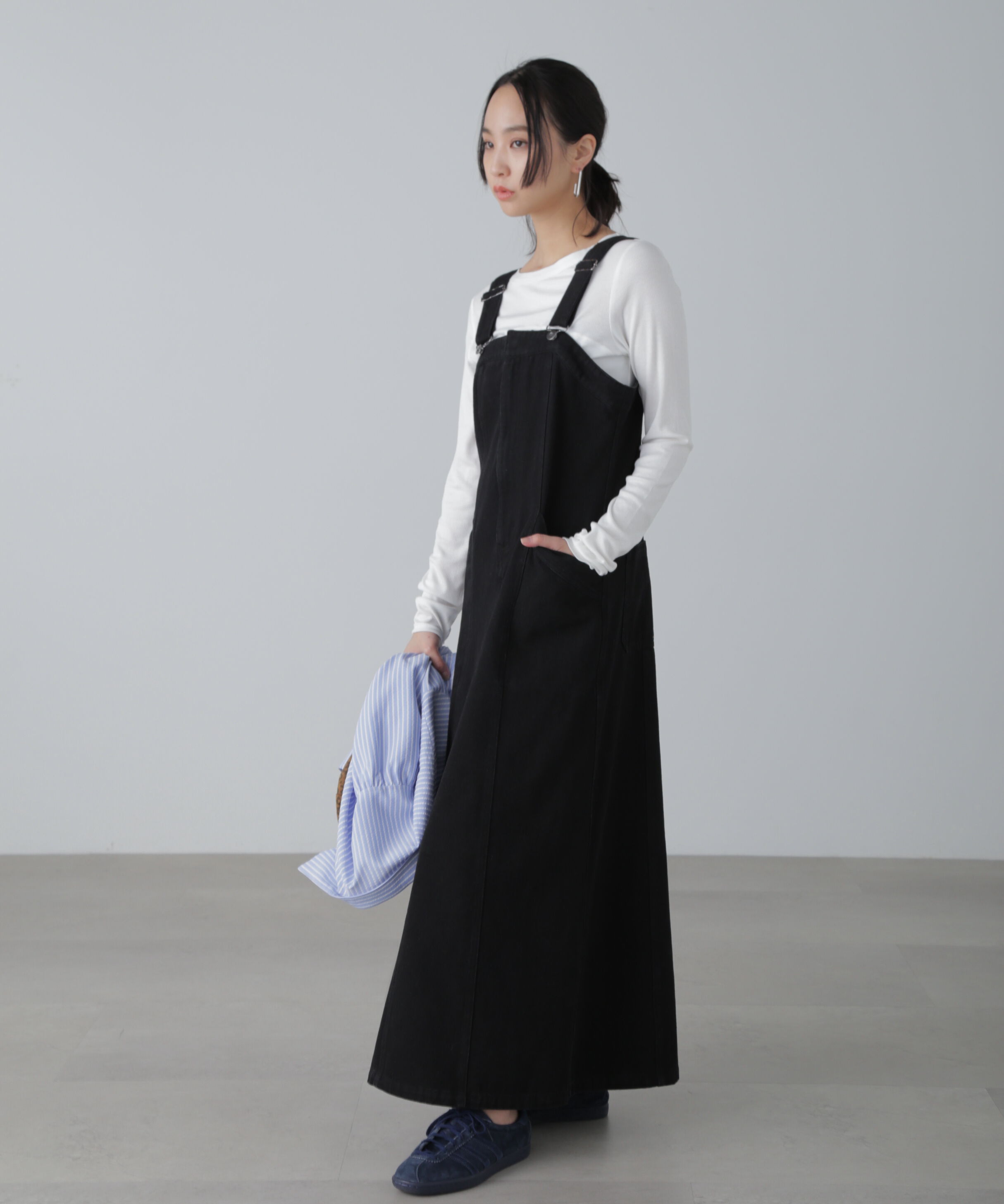  「フロントジップジャンパースカート」|ワンピース|