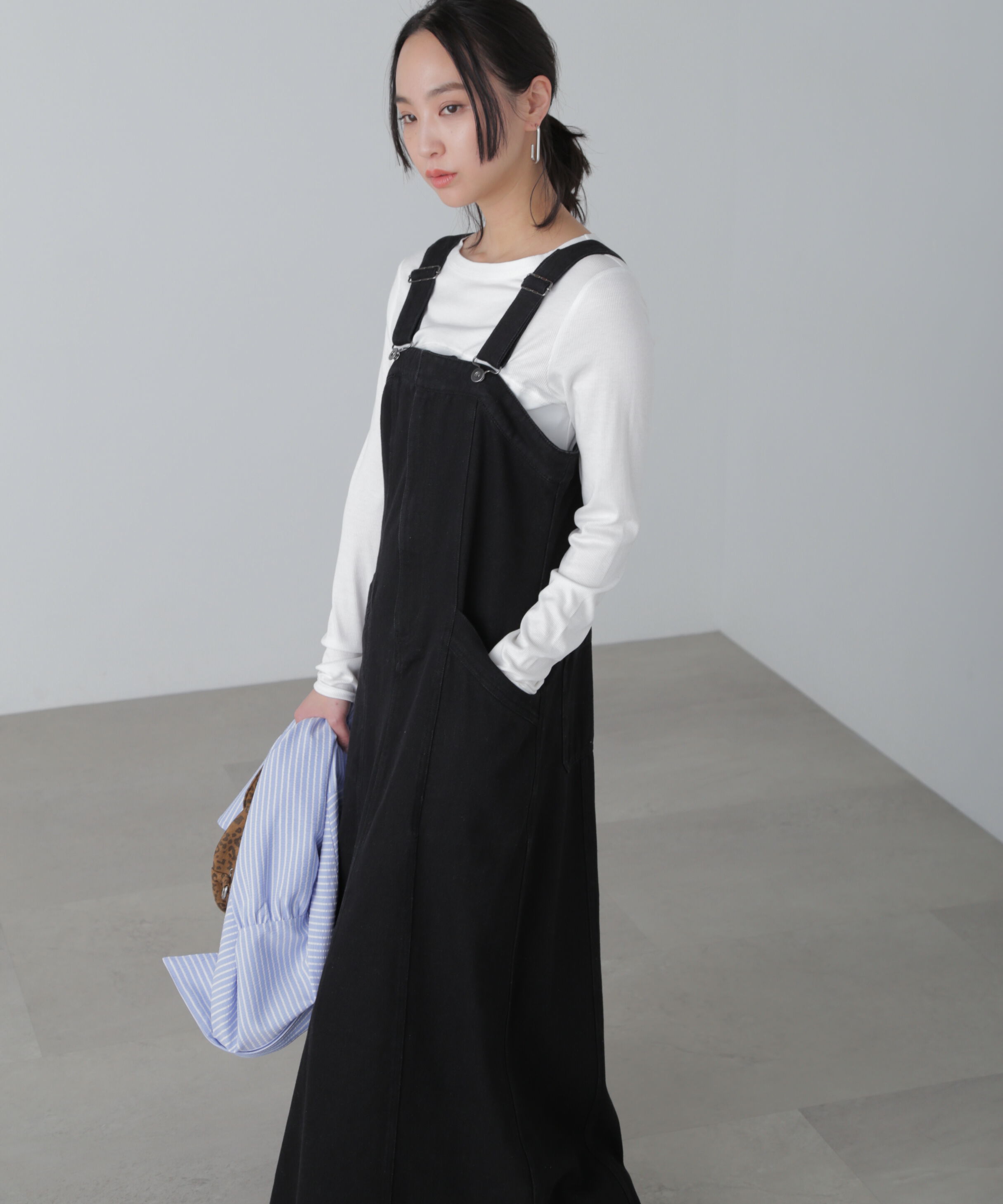  「フロントジップジャンパースカート」|ワンピース|