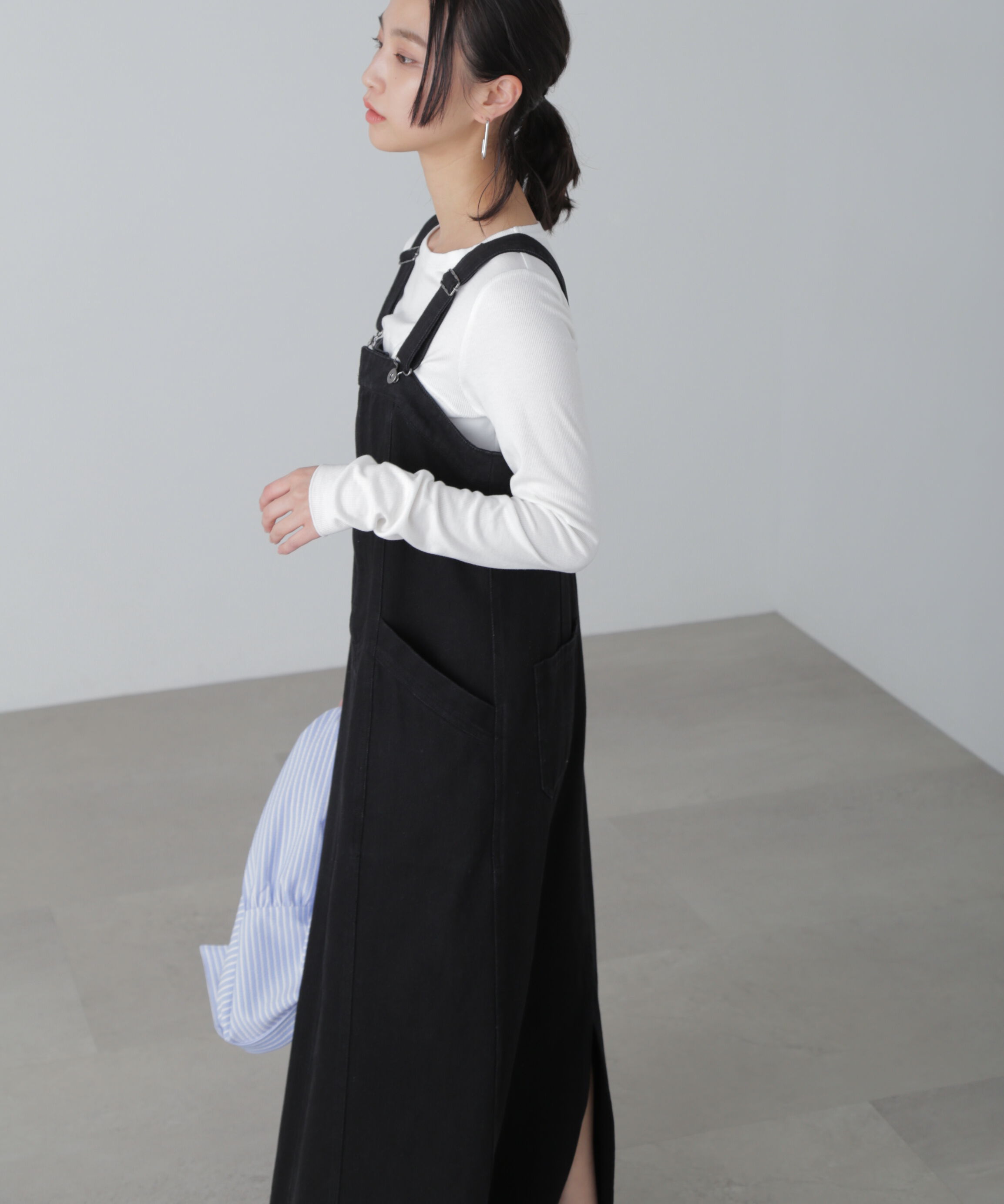  「フロントジップジャンパースカート」|ワンピース|