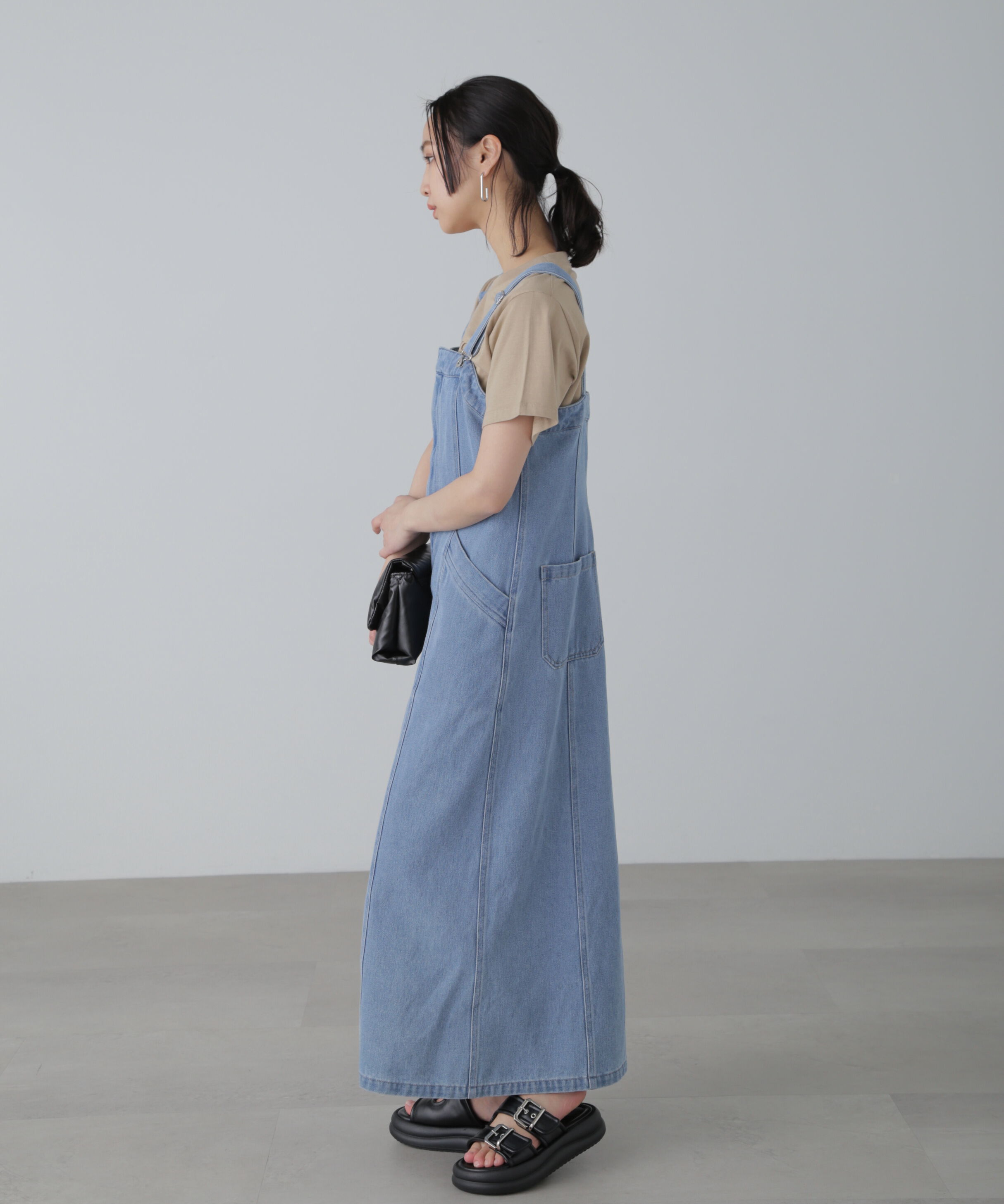  「フロントジップジャンパースカート」|ワンピース|