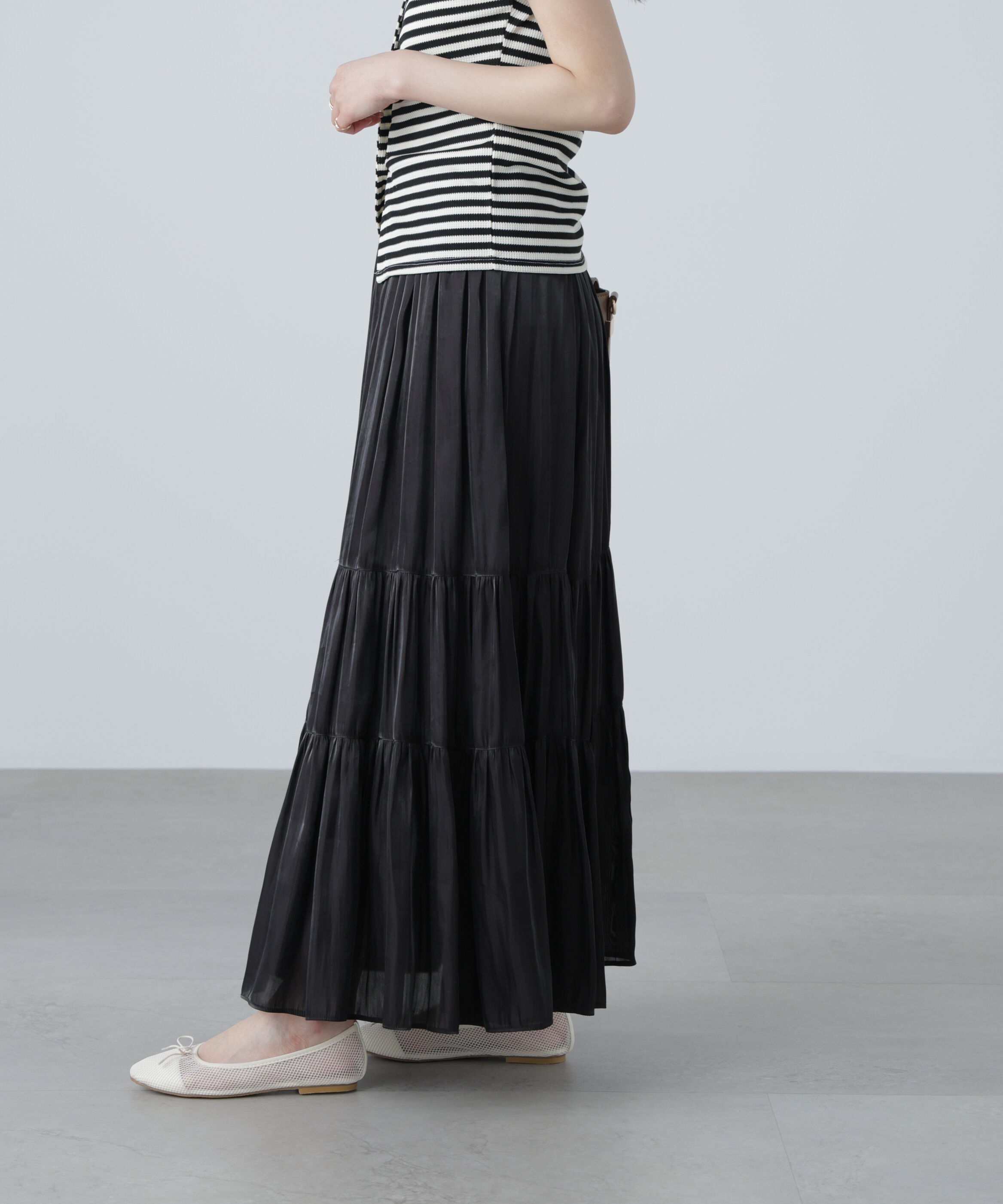  「シャイニーティアードスカート」|スカート|