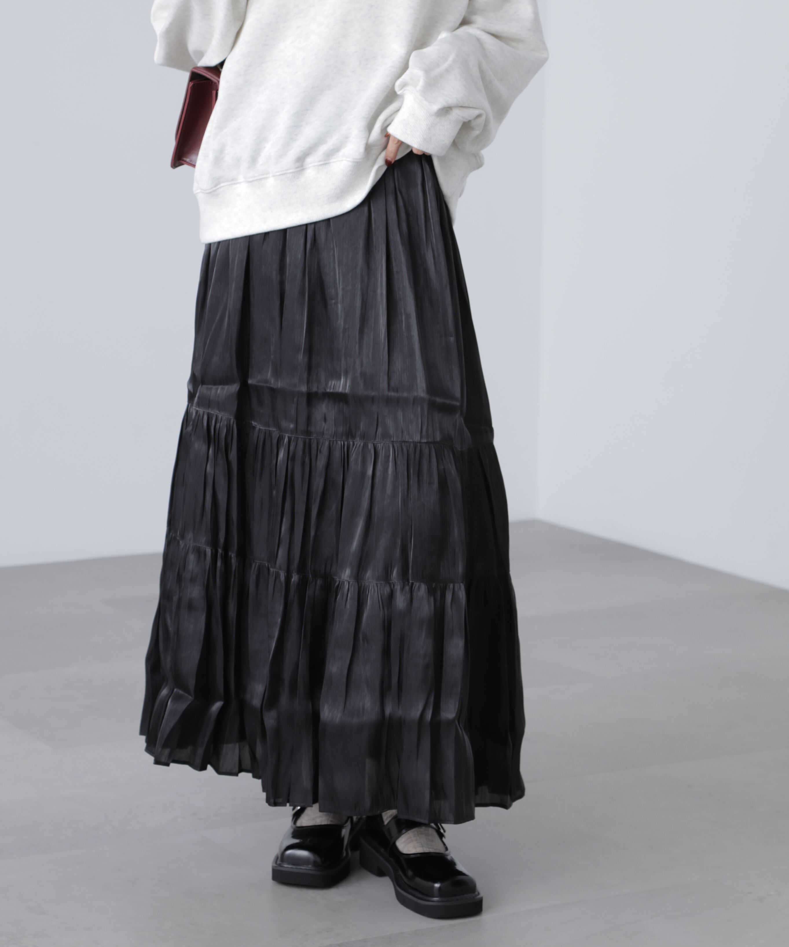  「シャイニーティアードスカート」|スカート|