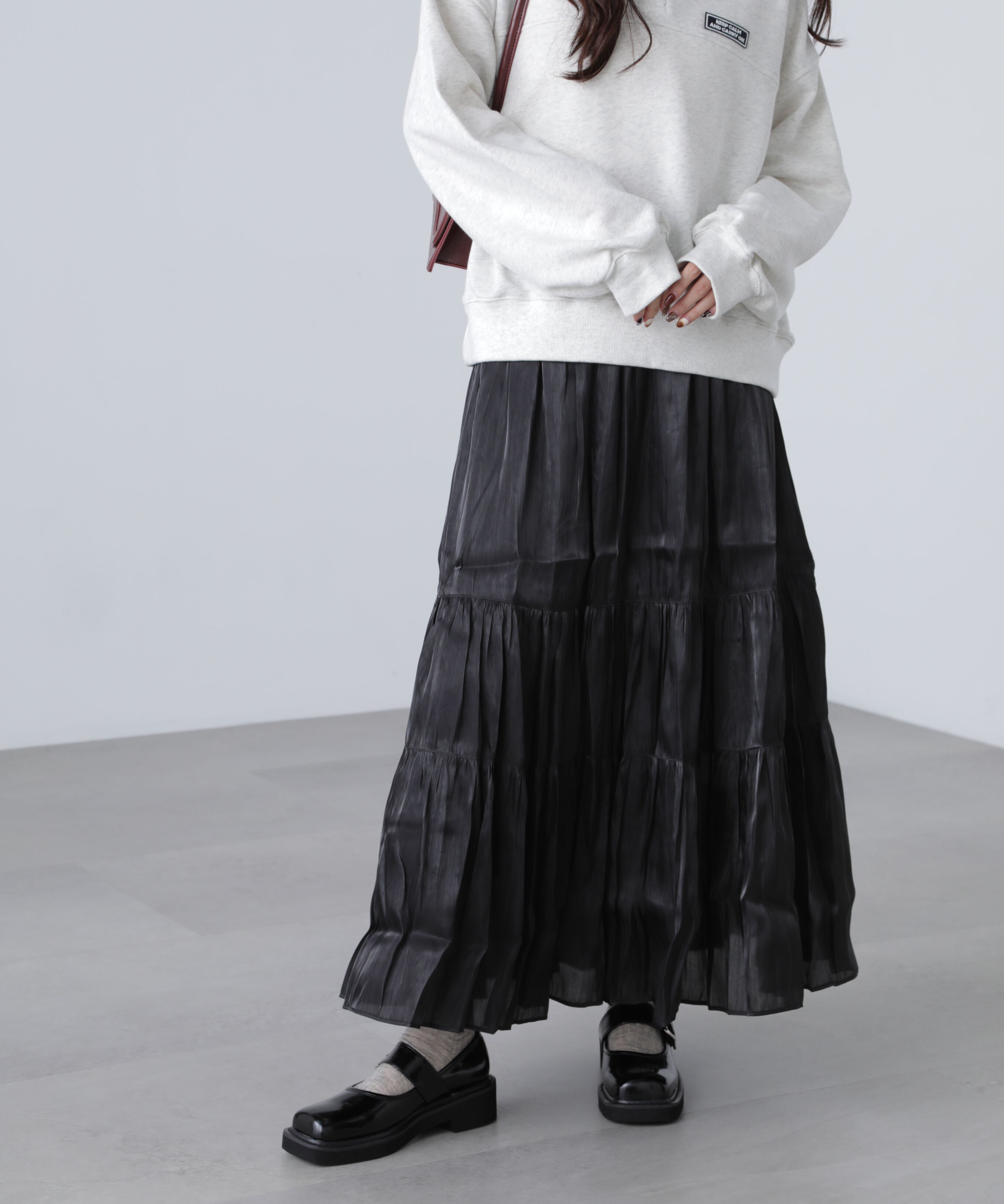  「シャイニーティアードスカート」|スカート|