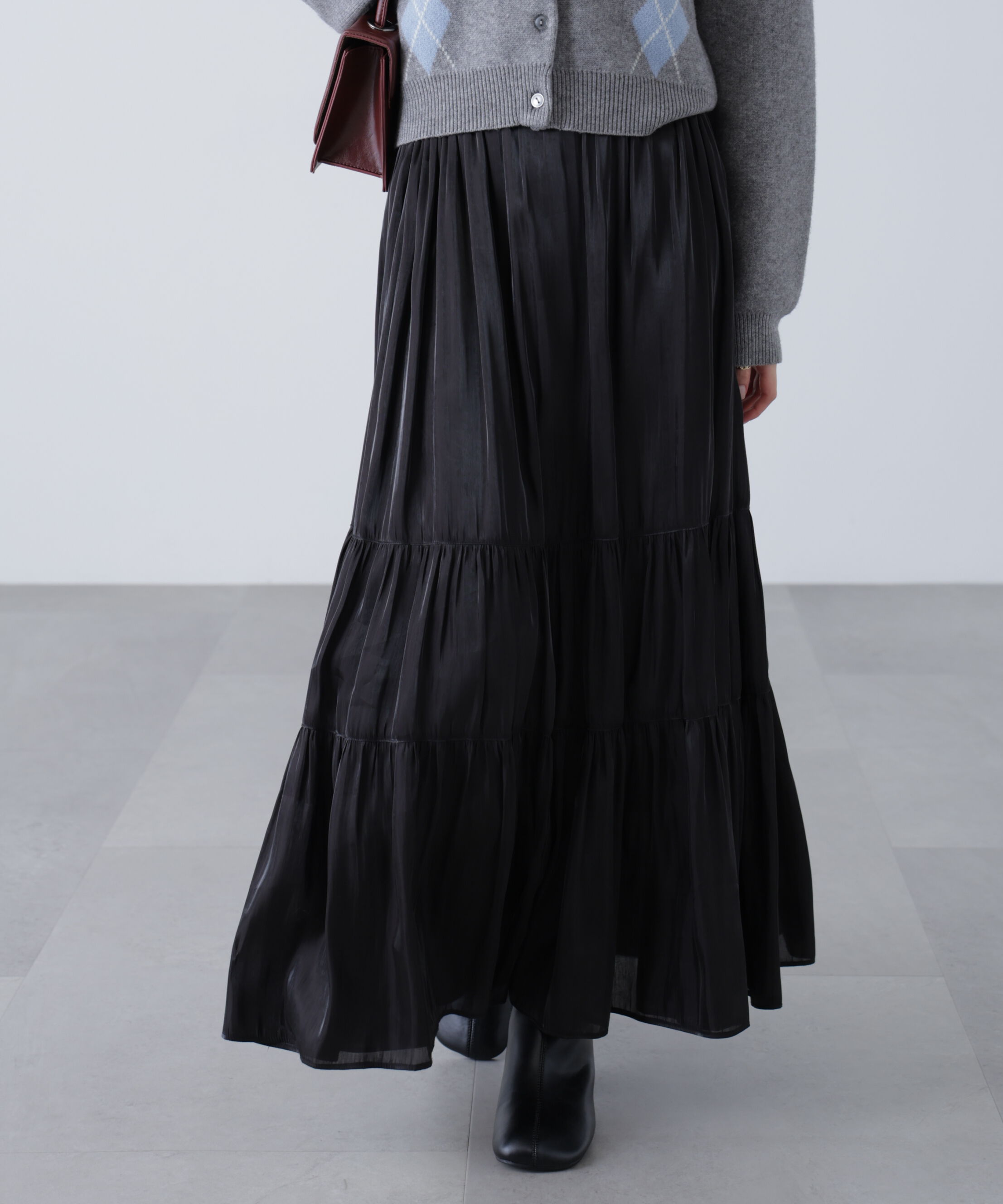  「シャイニーティアードスカート」|スカート|