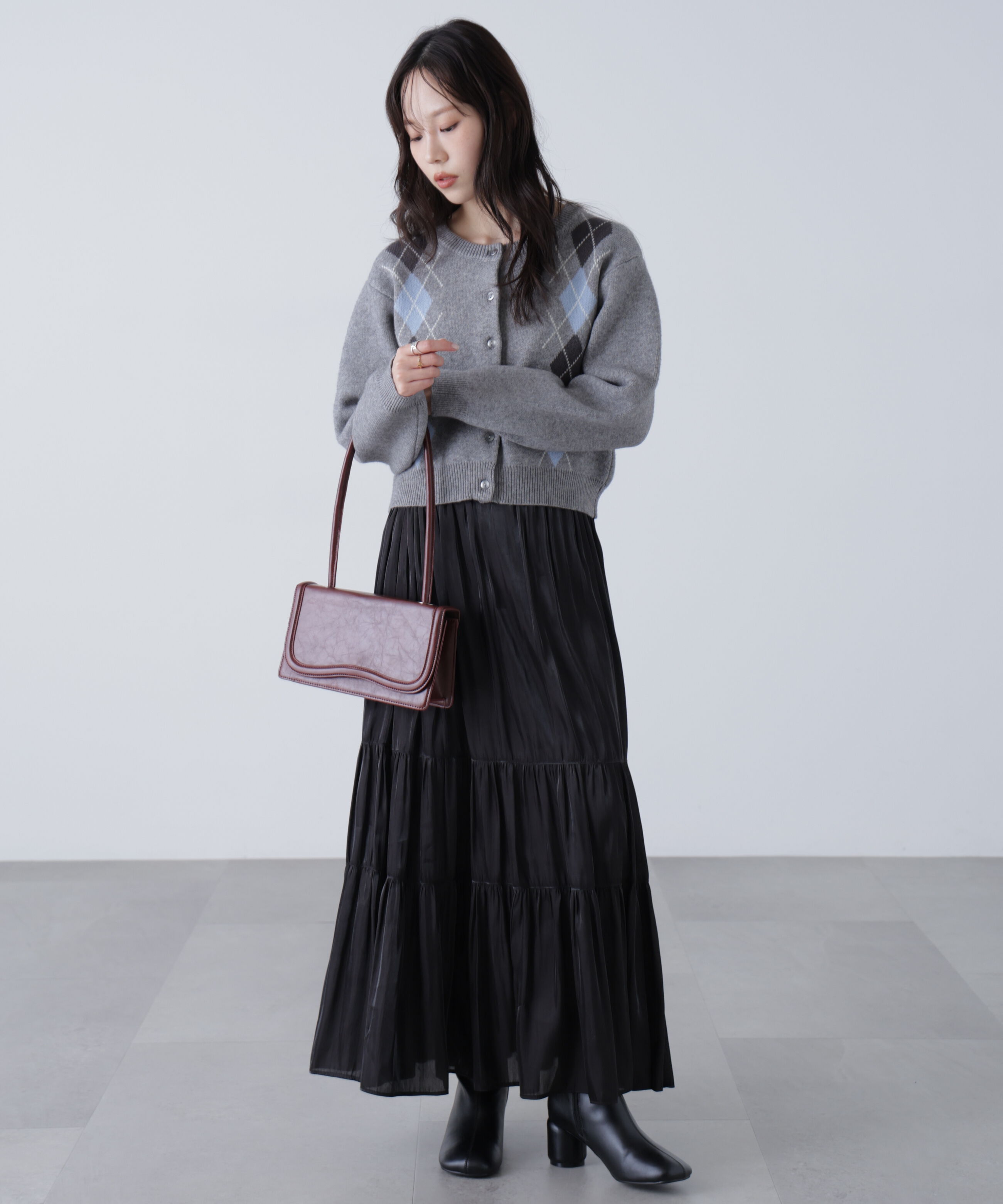  「シャイニーティアードスカート」|スカート|