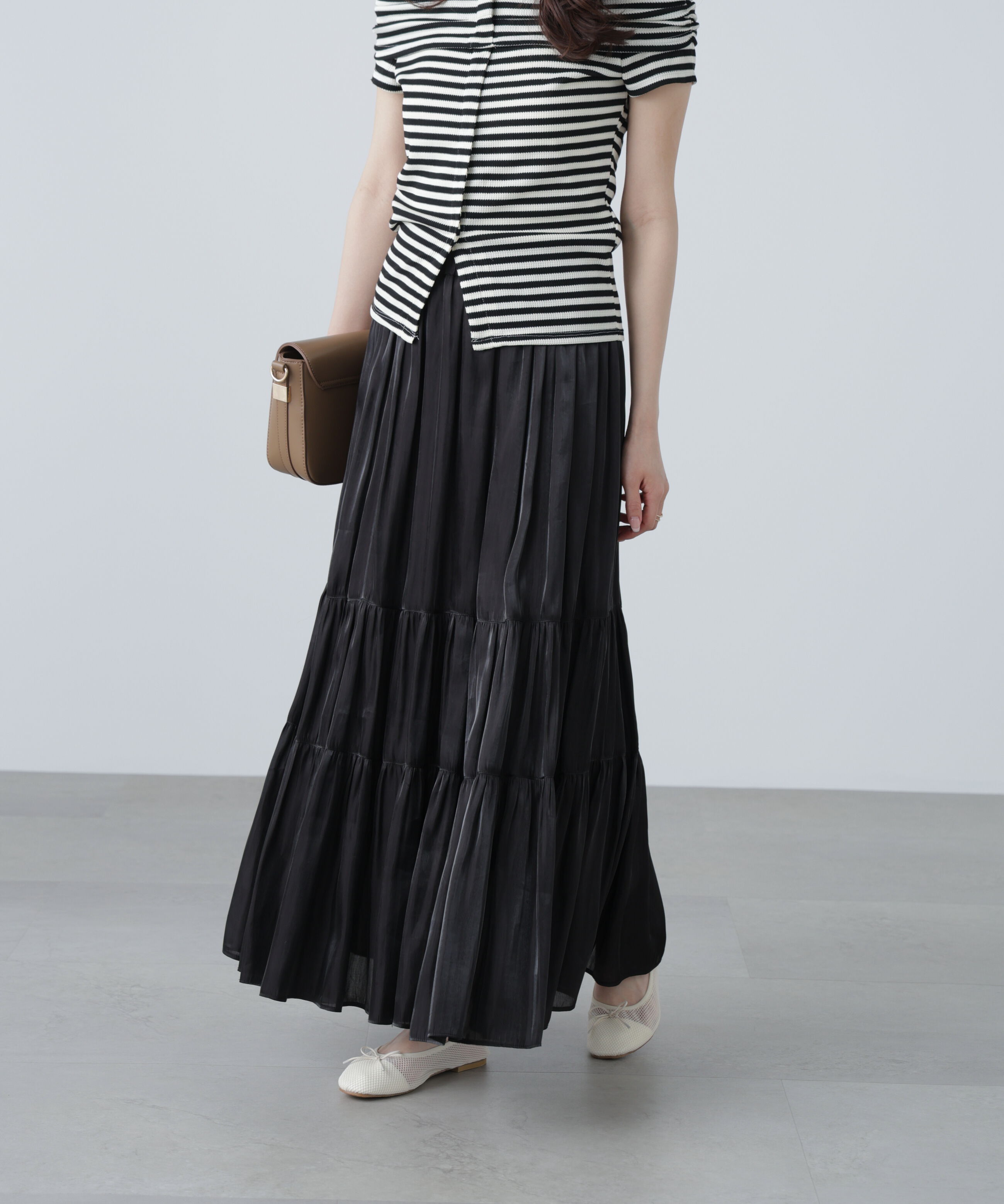  「シャイニーティアードスカート」|スカート|