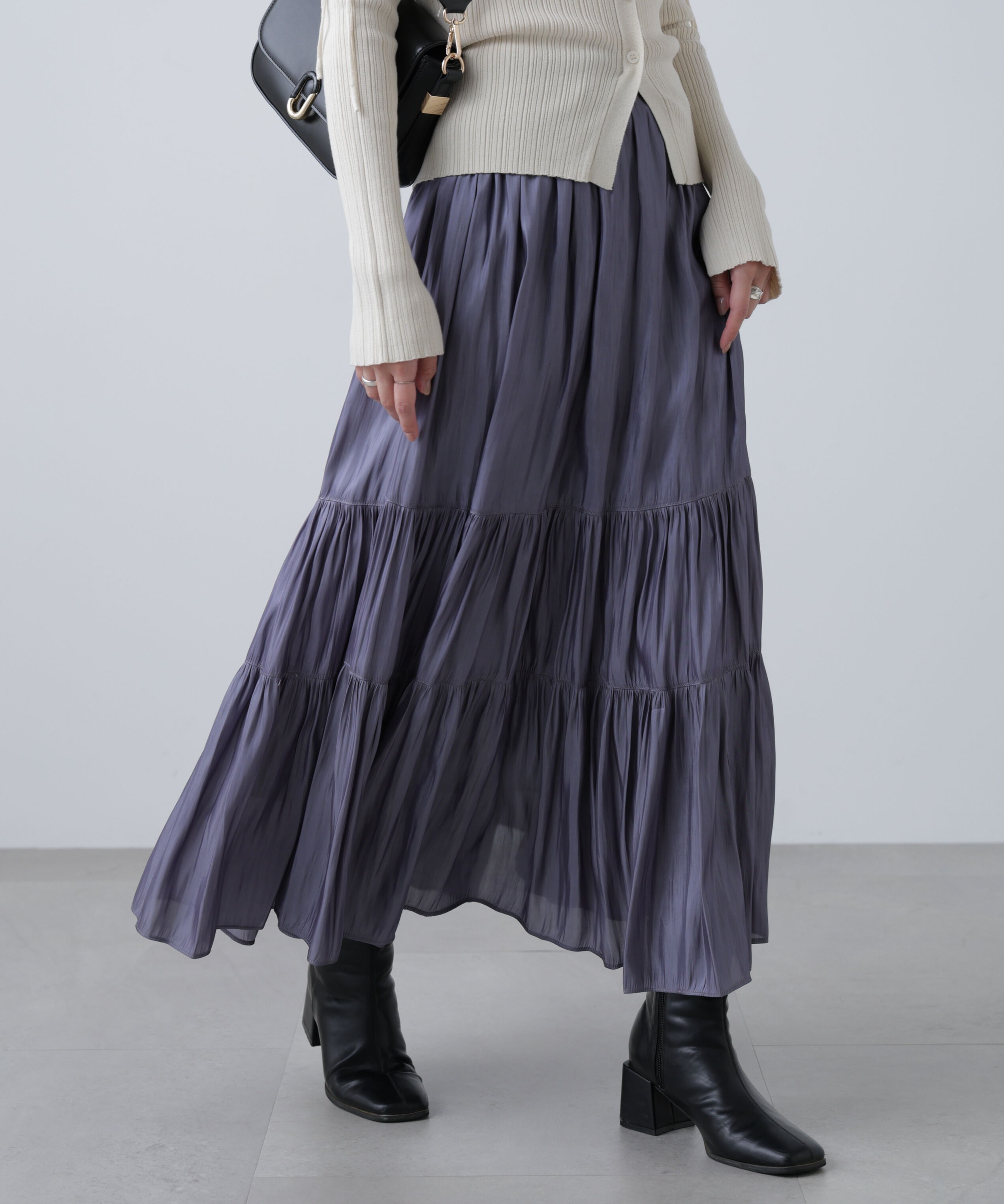  「シャイニーティアードスカート」|スカート|