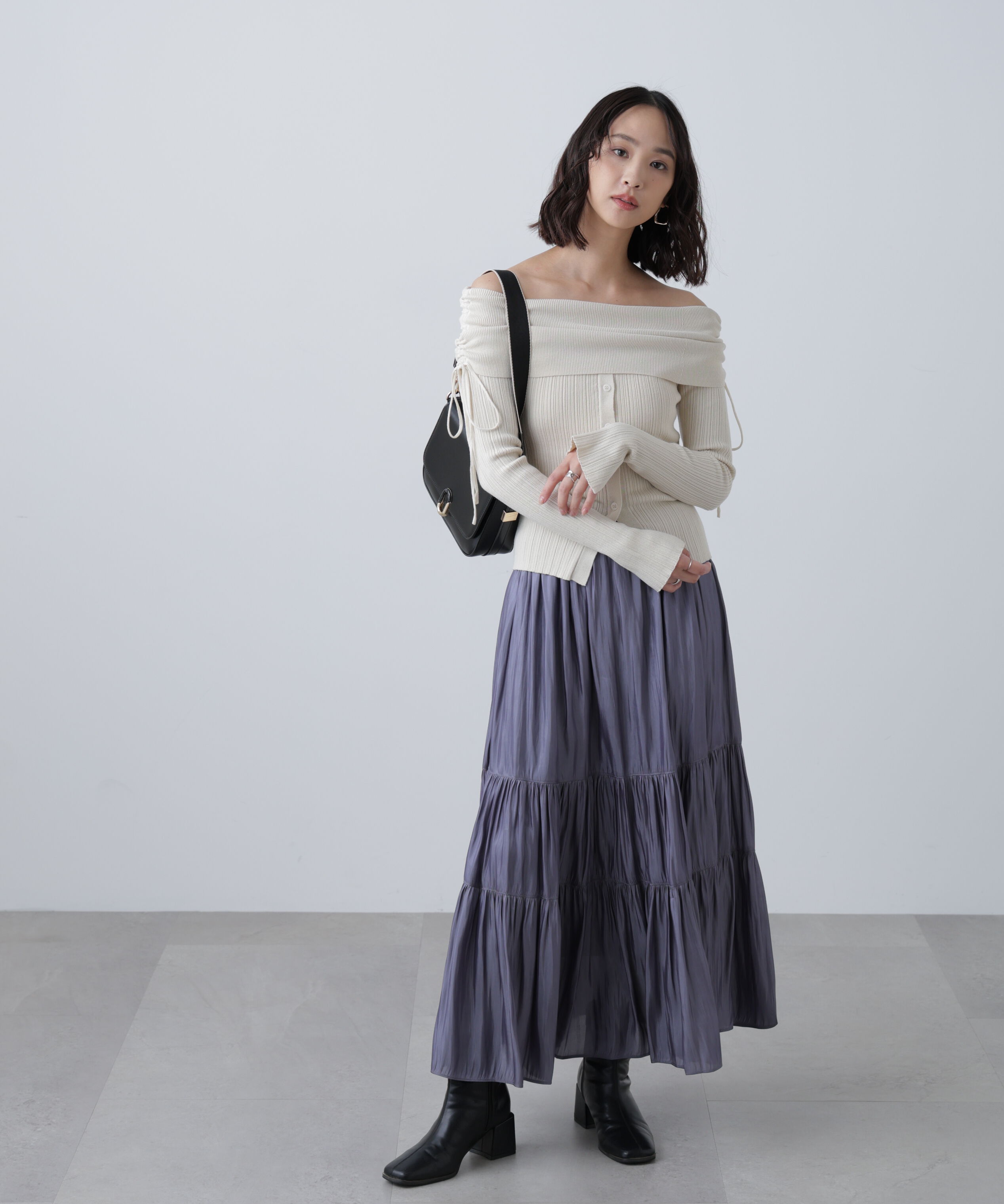  「シャイニーティアードスカート」|スカート|