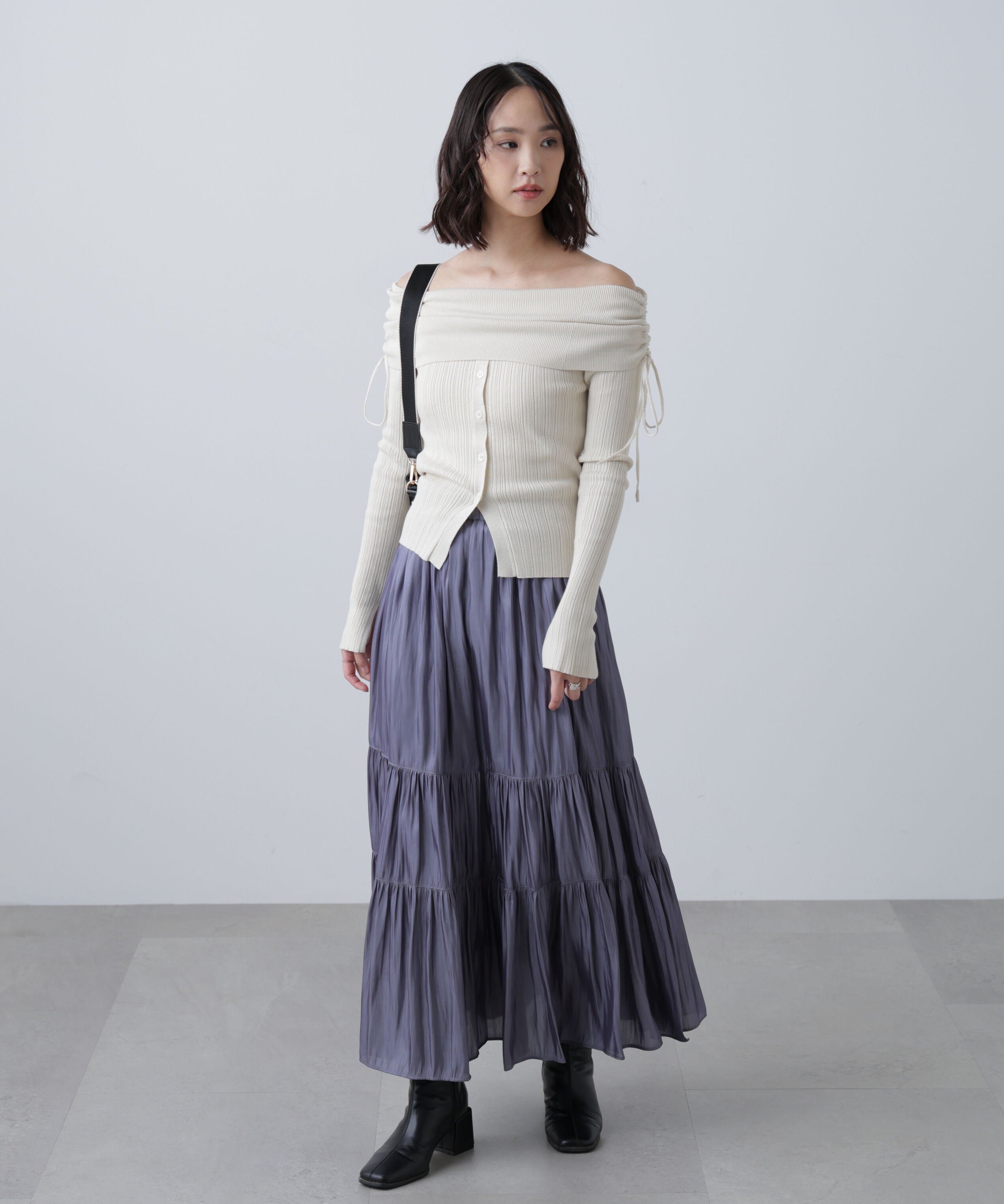  「シャイニーティアードスカート」|スカート|