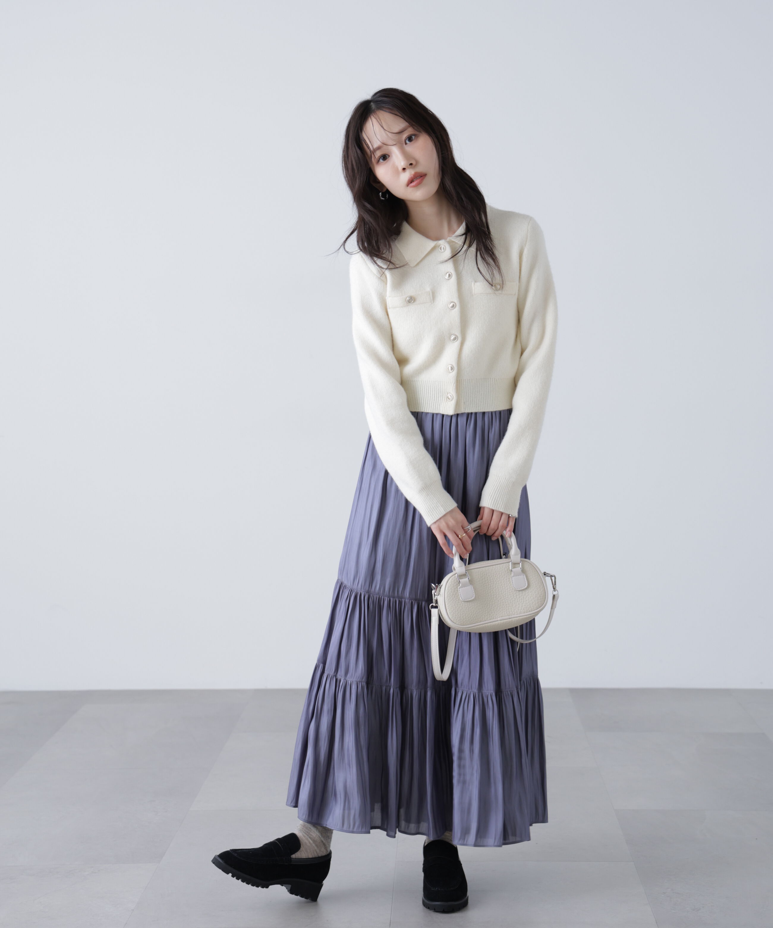  「シャイニーティアードスカート」|スカート|