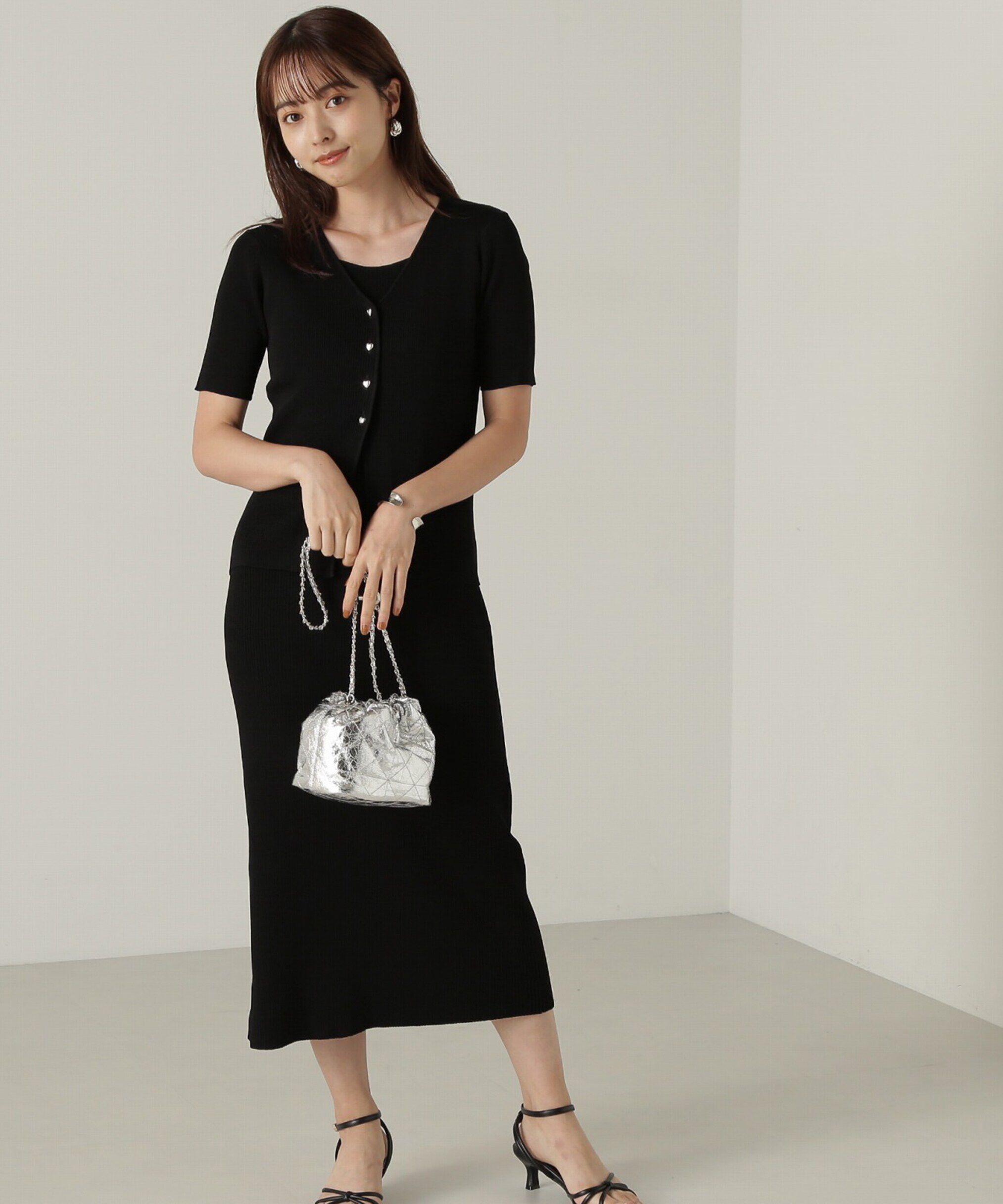 PROPORTION BODY DRESSING「リブカーデ付ニットナローワンピース」|ワンピース|