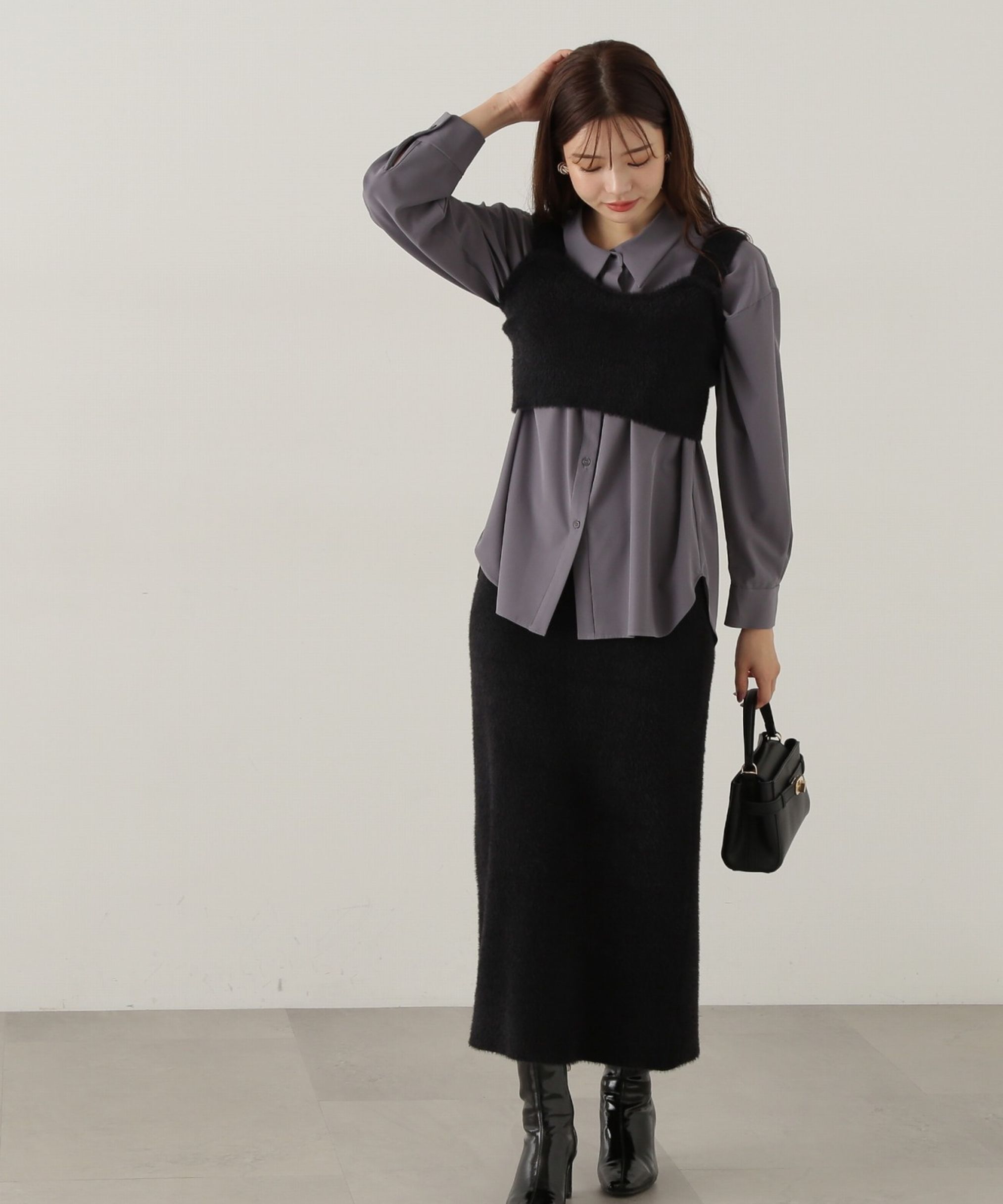 PROPORTION BODY DRESSING「シャギービスチェセットアップ　24AW」|ワンピース|